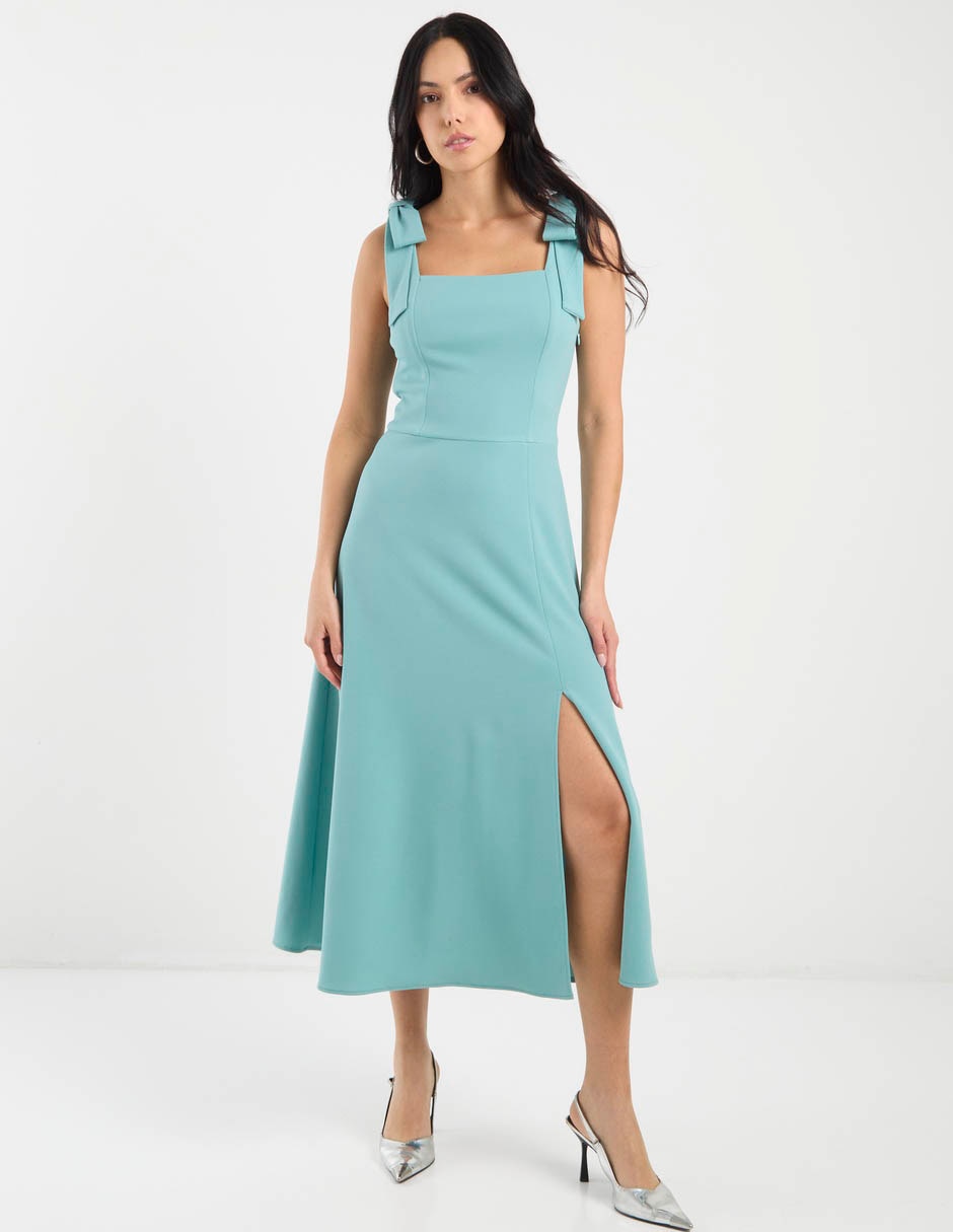 Vestido midi de fiesta espalda abierta 1
