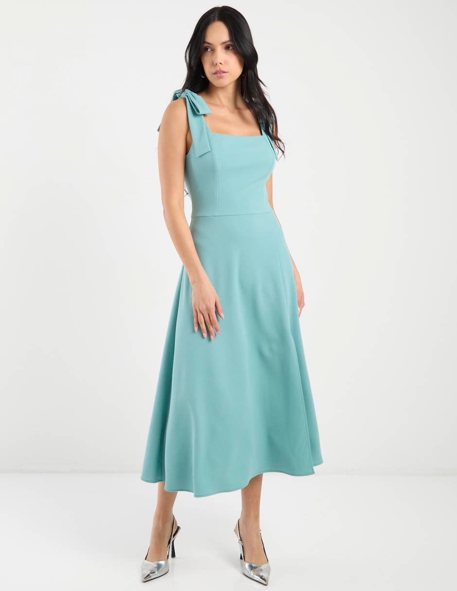 Vestido midi de fiesta espalda abierta 7