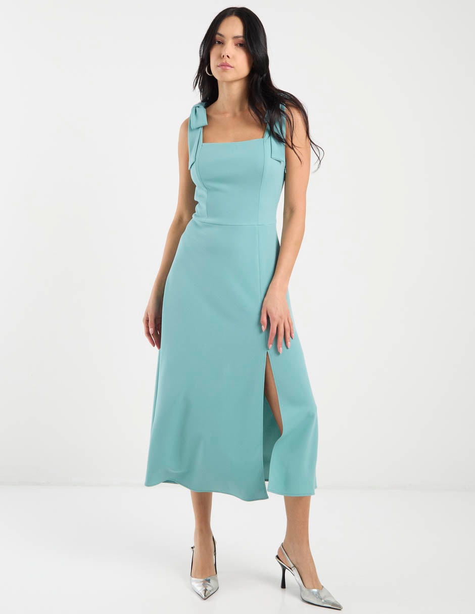 Vestido midi de fiesta espalda abierta 8