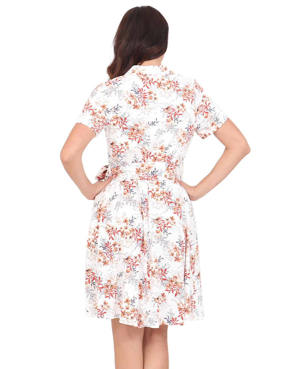 Vestido a la rodilla casual rue de la paix para mujer