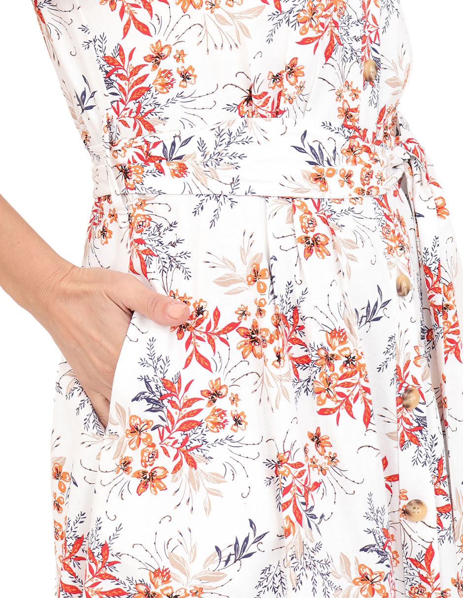 Vestido a la rodilla casual rue de la paix para mujer