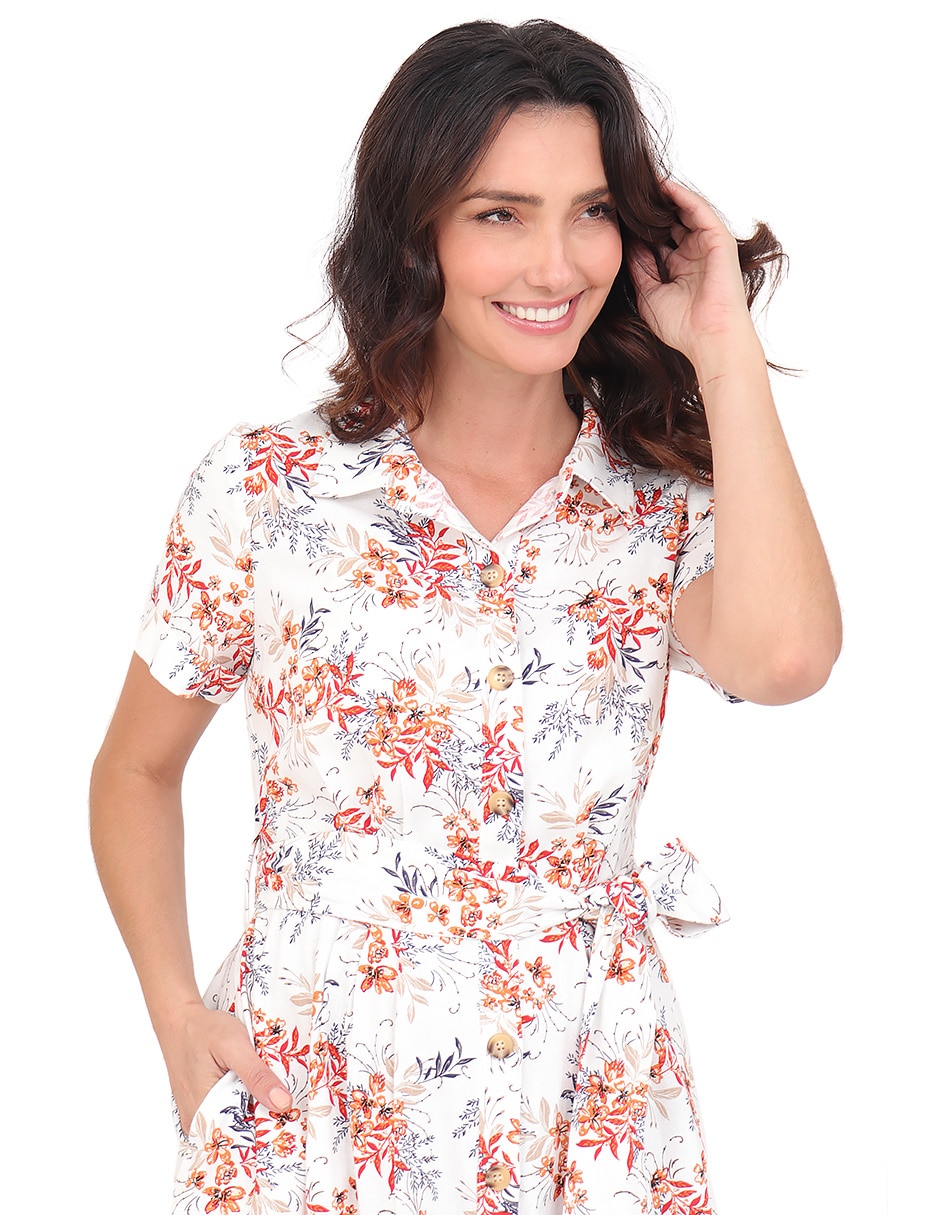 Vestido a la rodilla casual rue de la paix para mujer