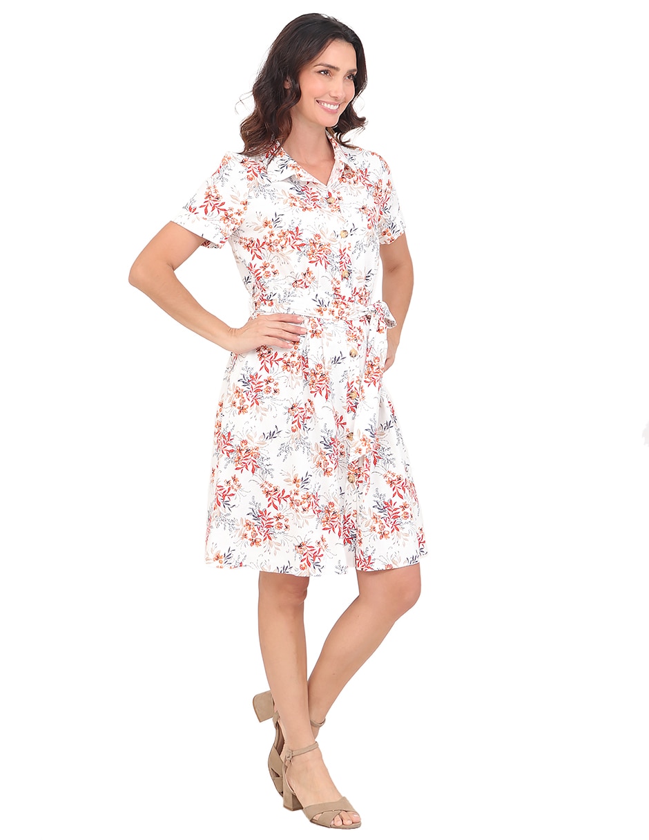 Vestido a la rodilla casual rue de la paix para mujer