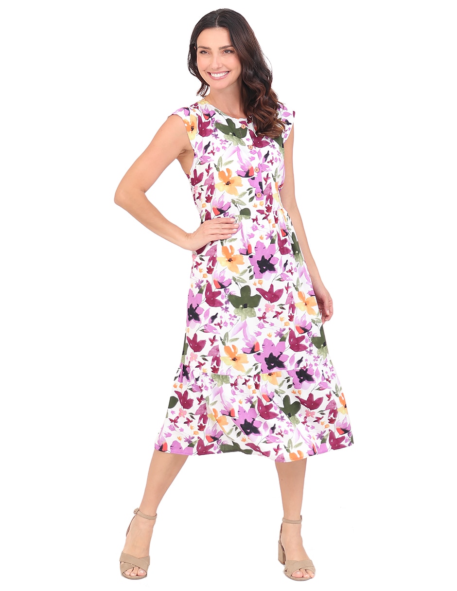 Vestido midi casual para mujer