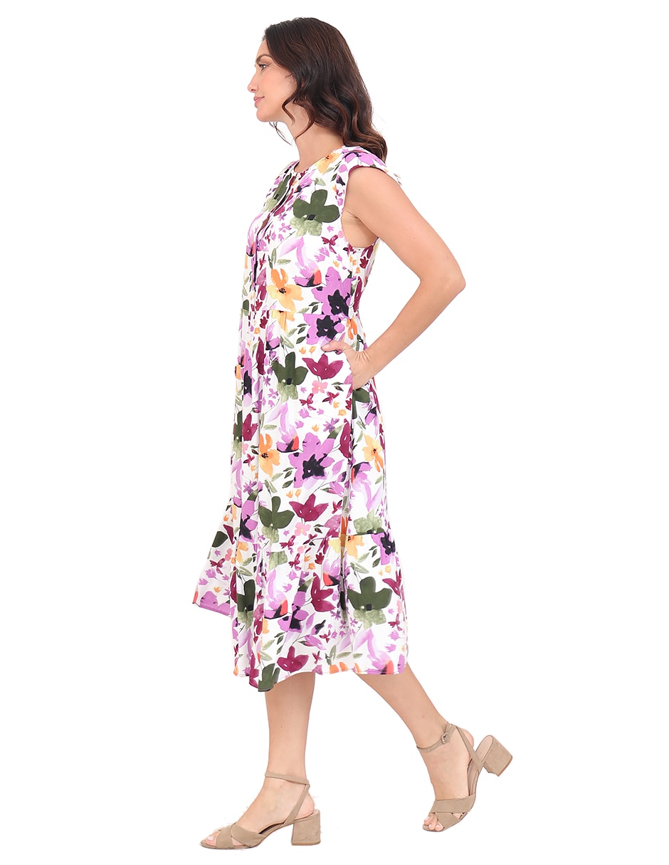 Vestido midi casual rue de la paix para mujer