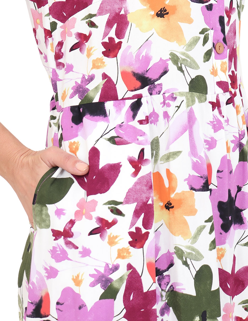 Vestido midi casual rue de la paix para mujer
