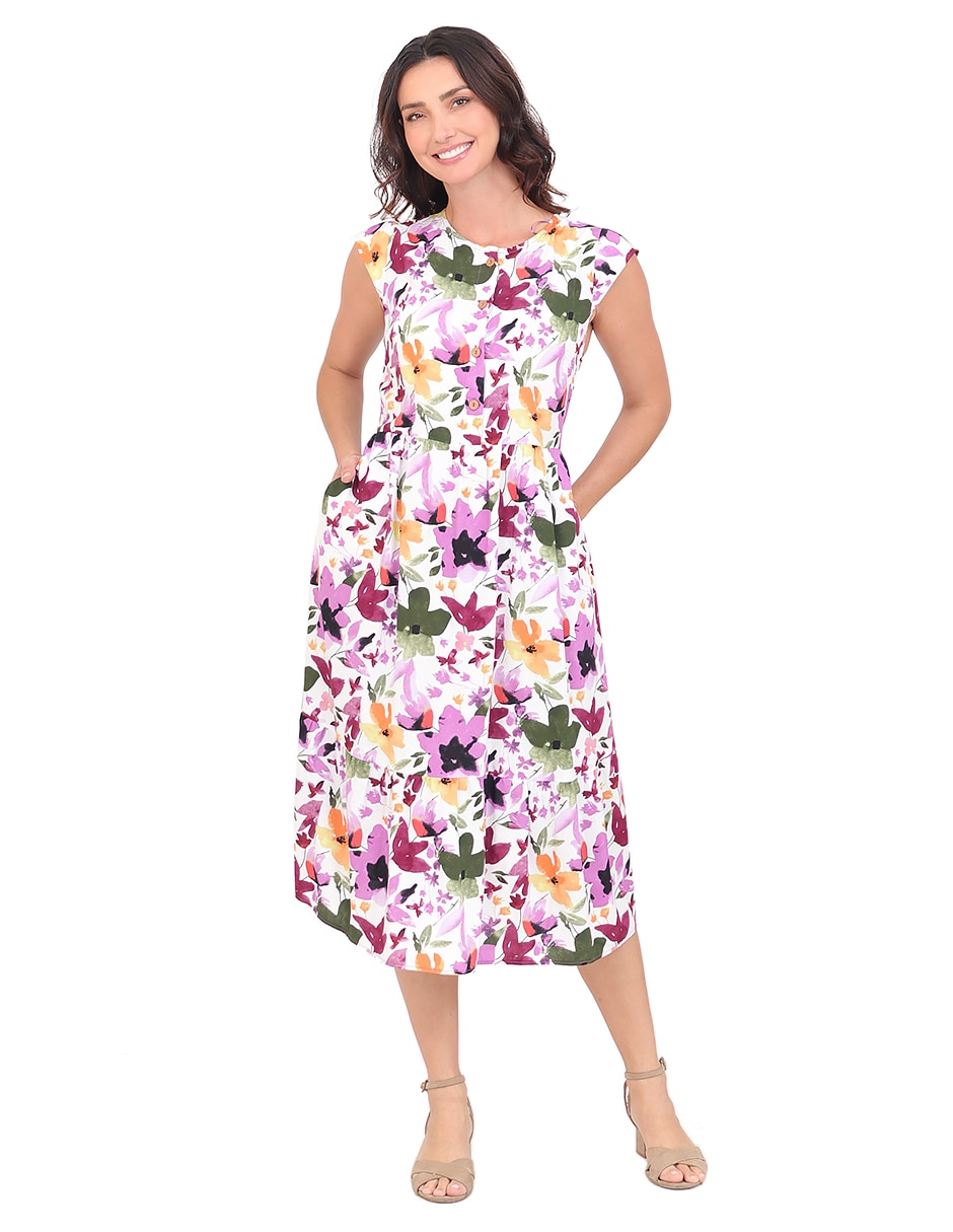 Vestido midi casual rue de la paix para mujer