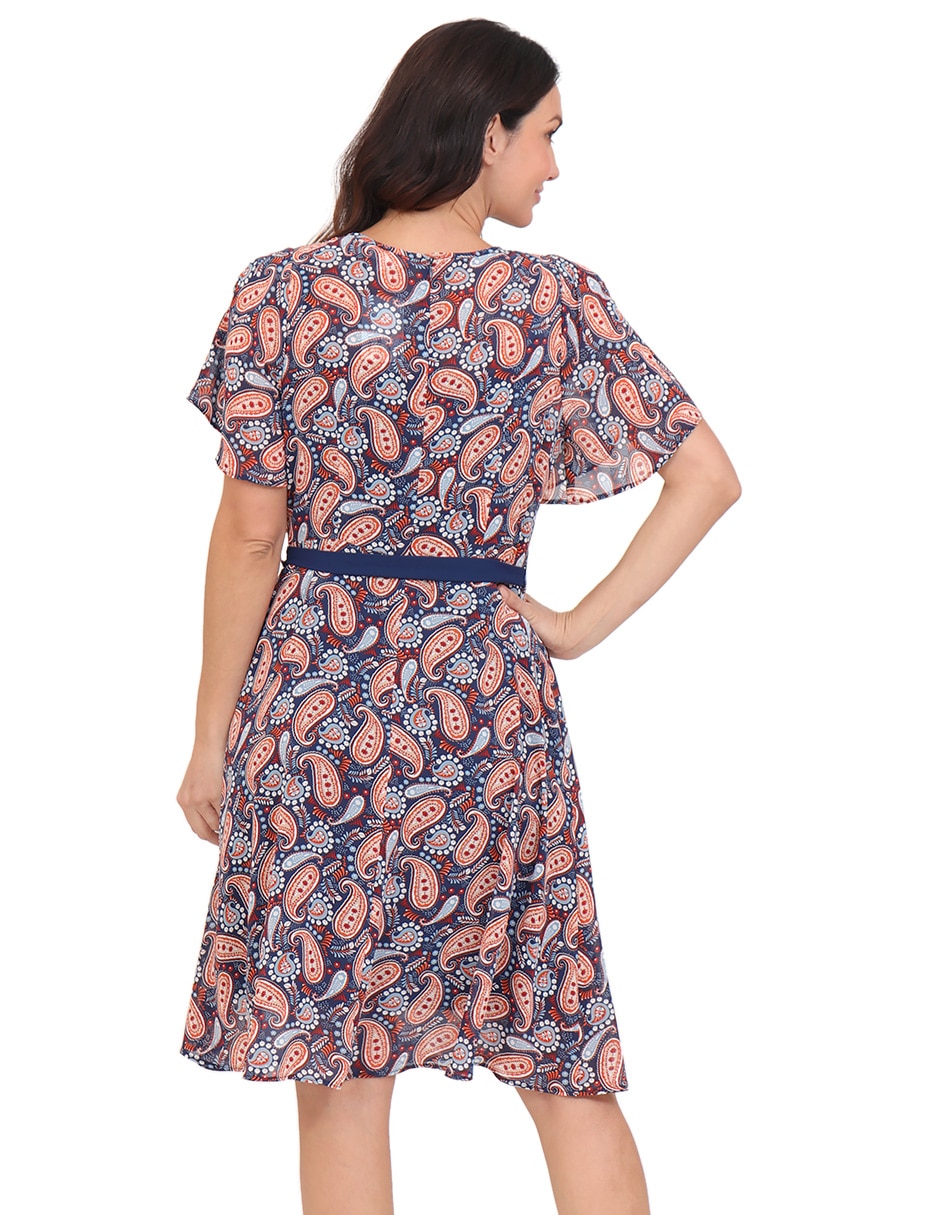 Vestido a la rodilla casual rue de la paix para mujer