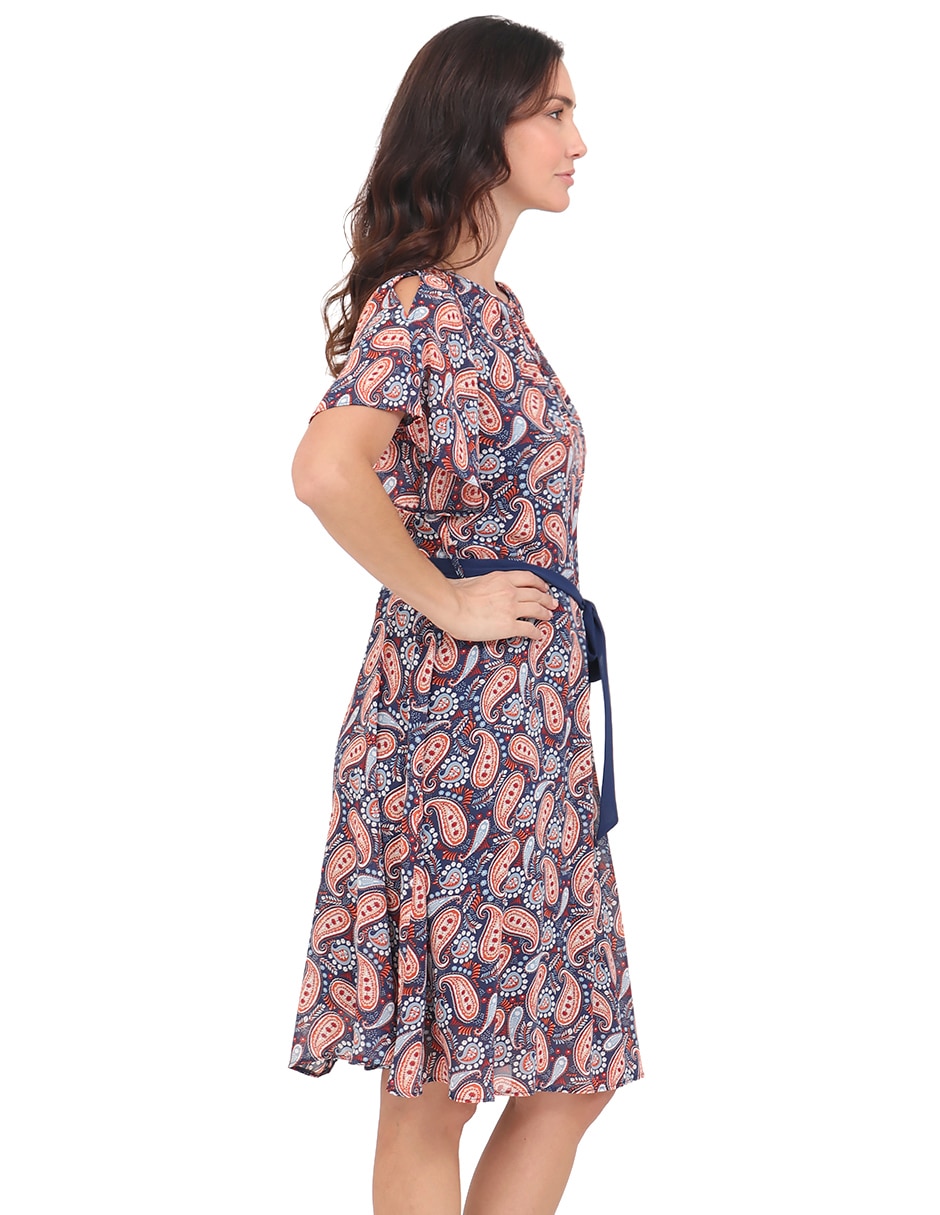 Vestido a la rodilla casual rue de la paix para mujer