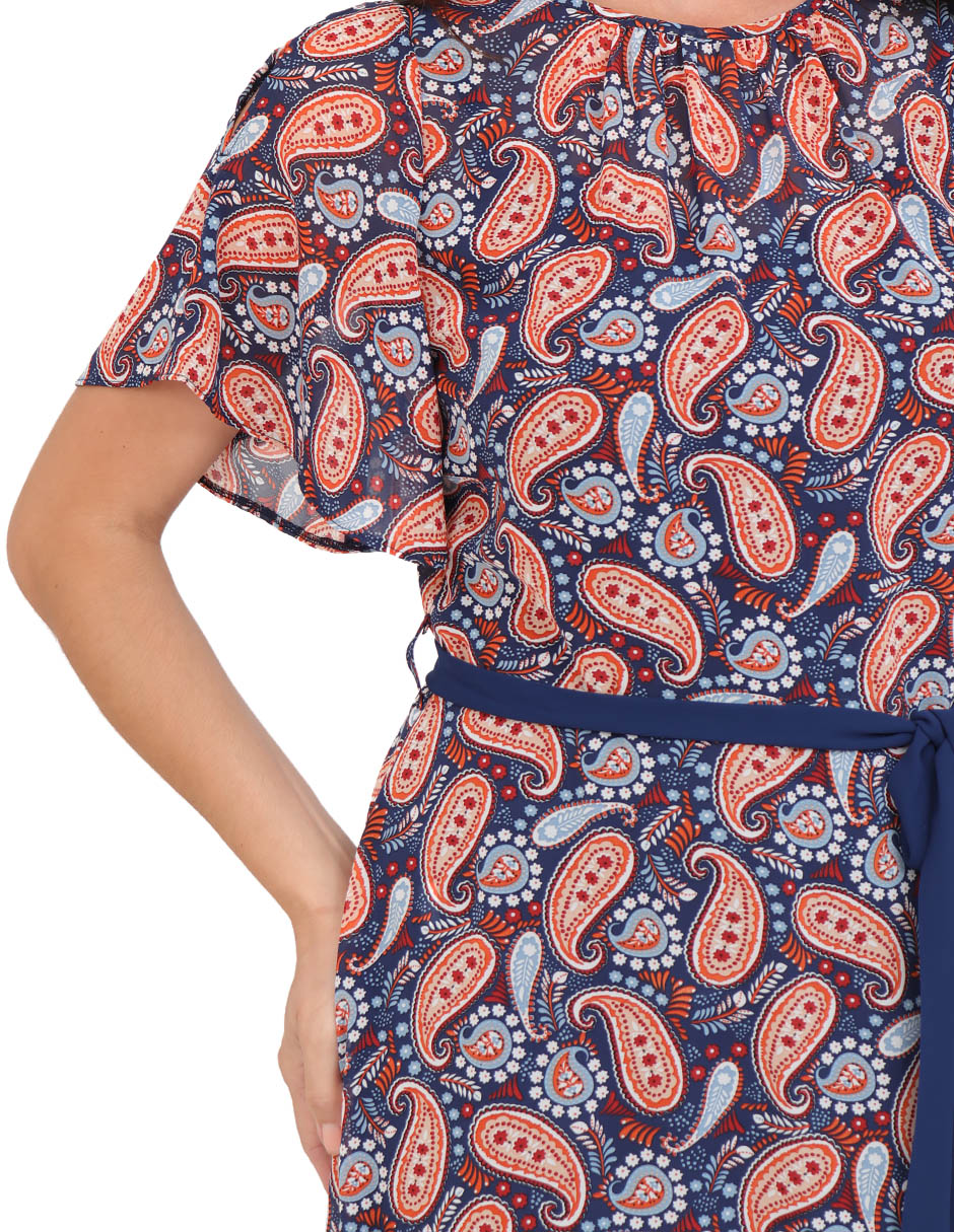 Vestido a la rodilla casual rue de la paix para mujer