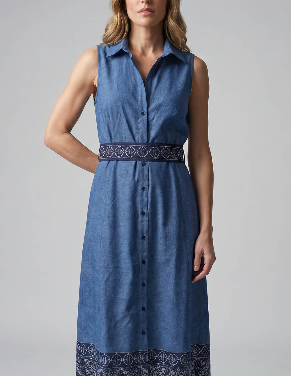 Vestido midi casual sandra darren para mujer 3