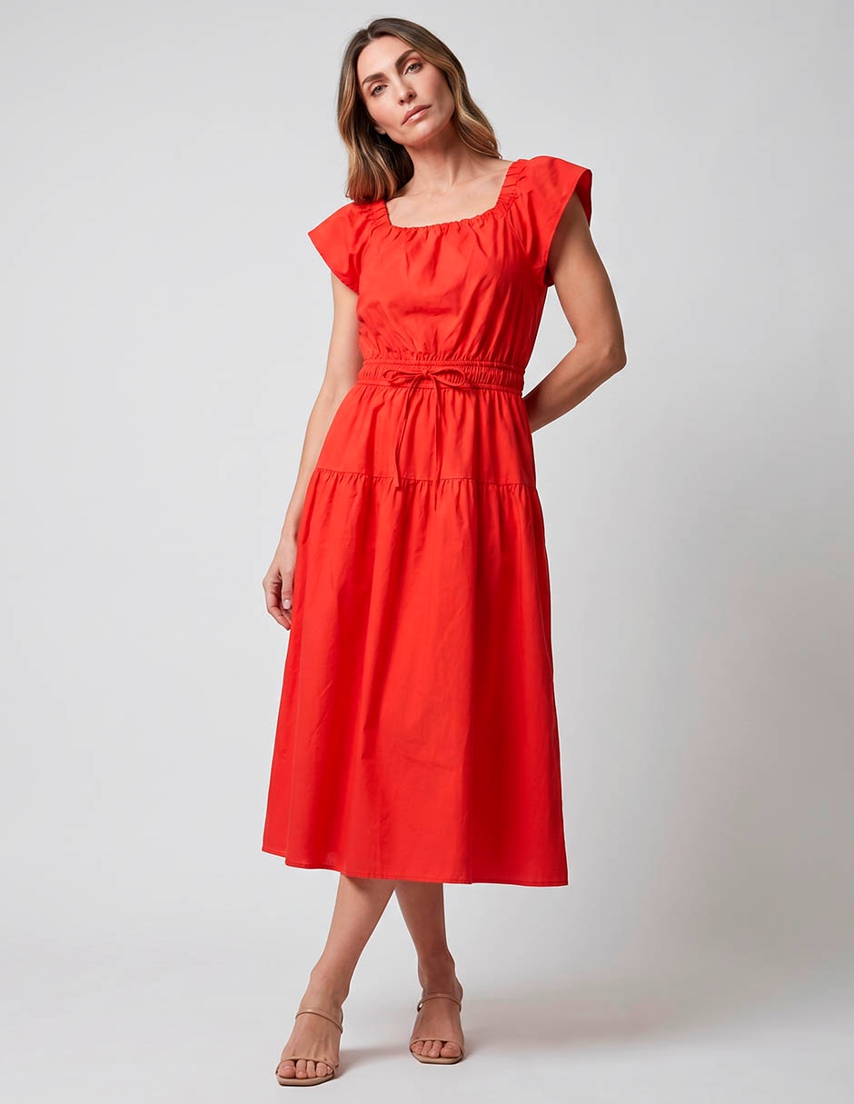 Vestido midi casual sandra drren para mujer