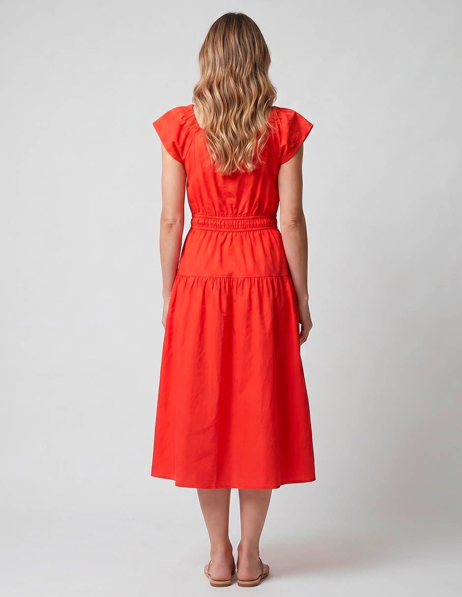 Vestido midi casual sandra drren para mujer 2