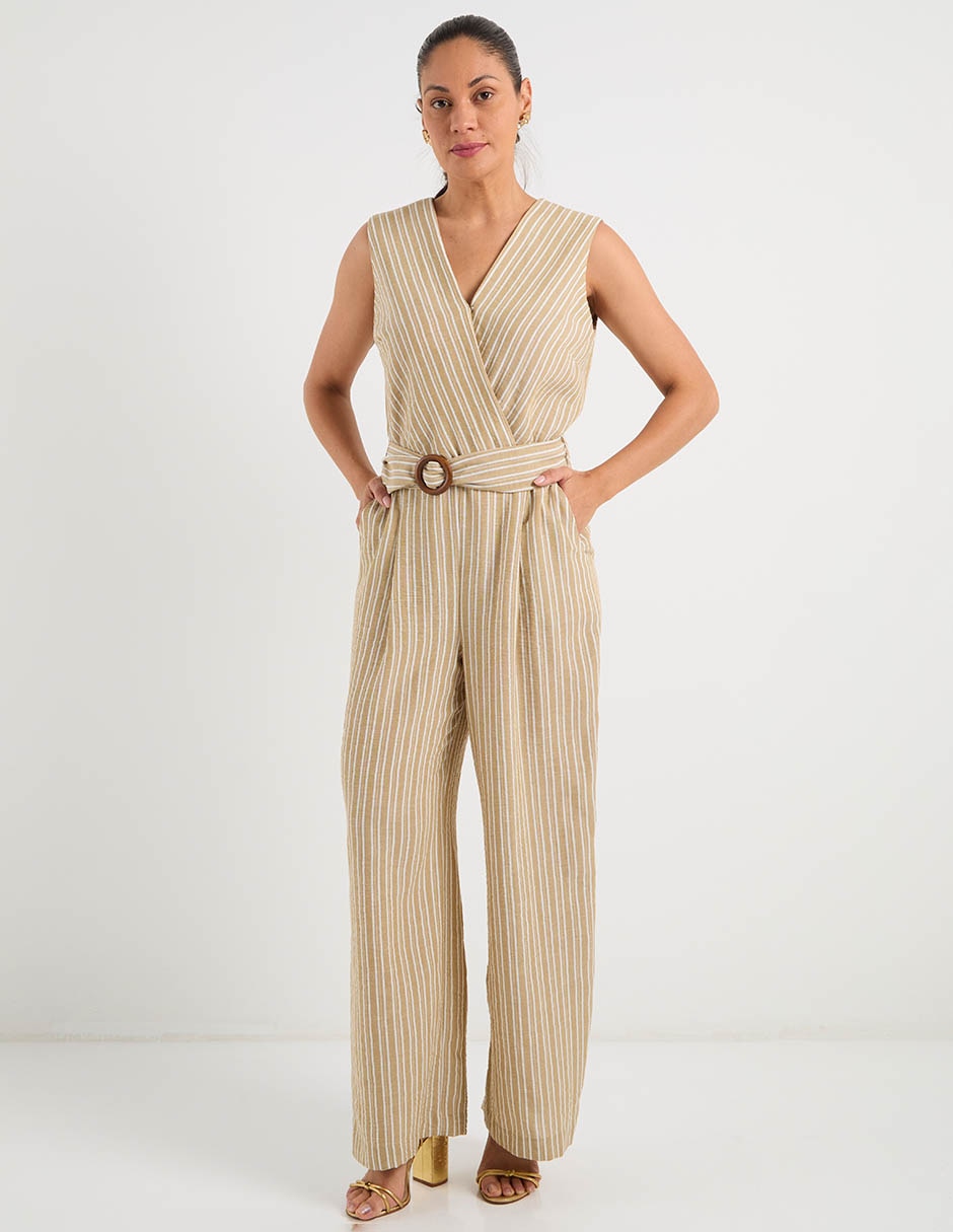 Jumpsuit Toscano casual estampado a rayas para mujer