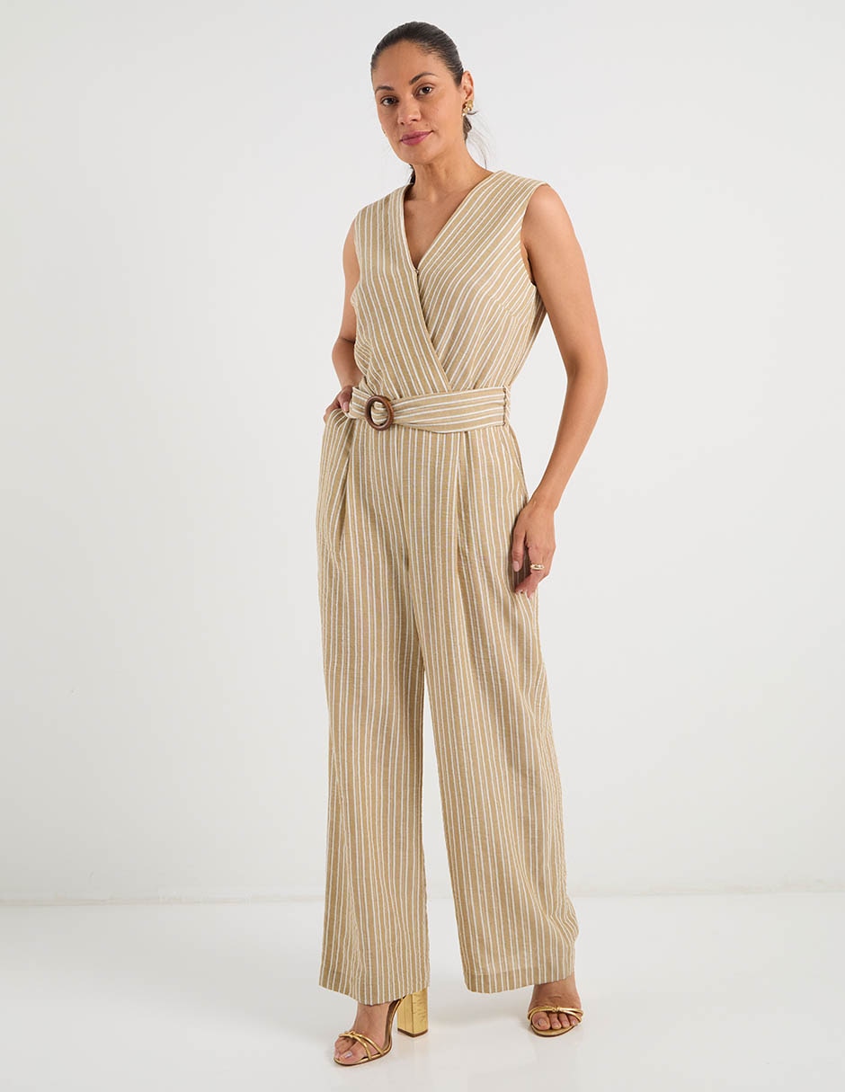 Jumpsuit Toscano casual estampado a rayas para mujer