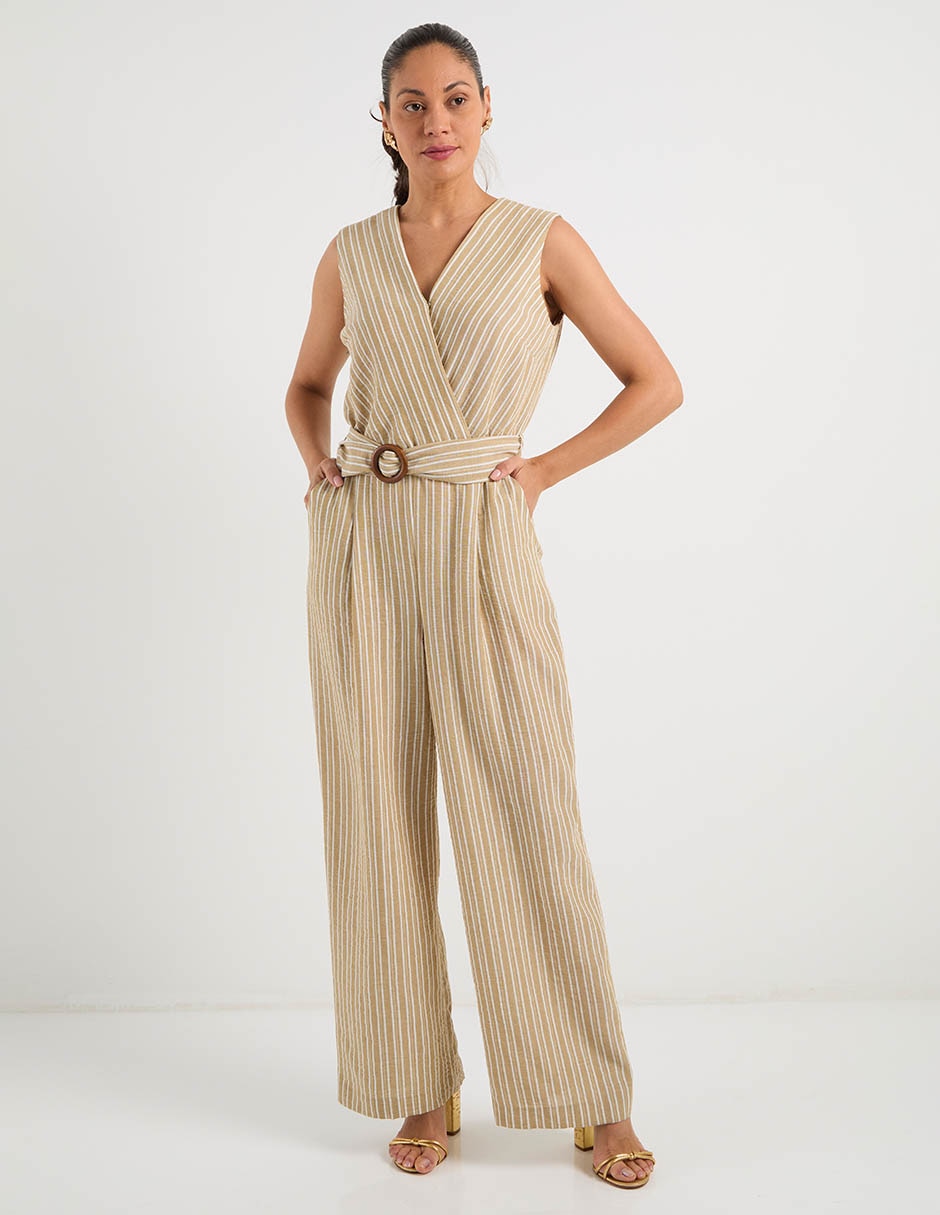 Jumpsuit Toscano casual estampado a rayas para mujer