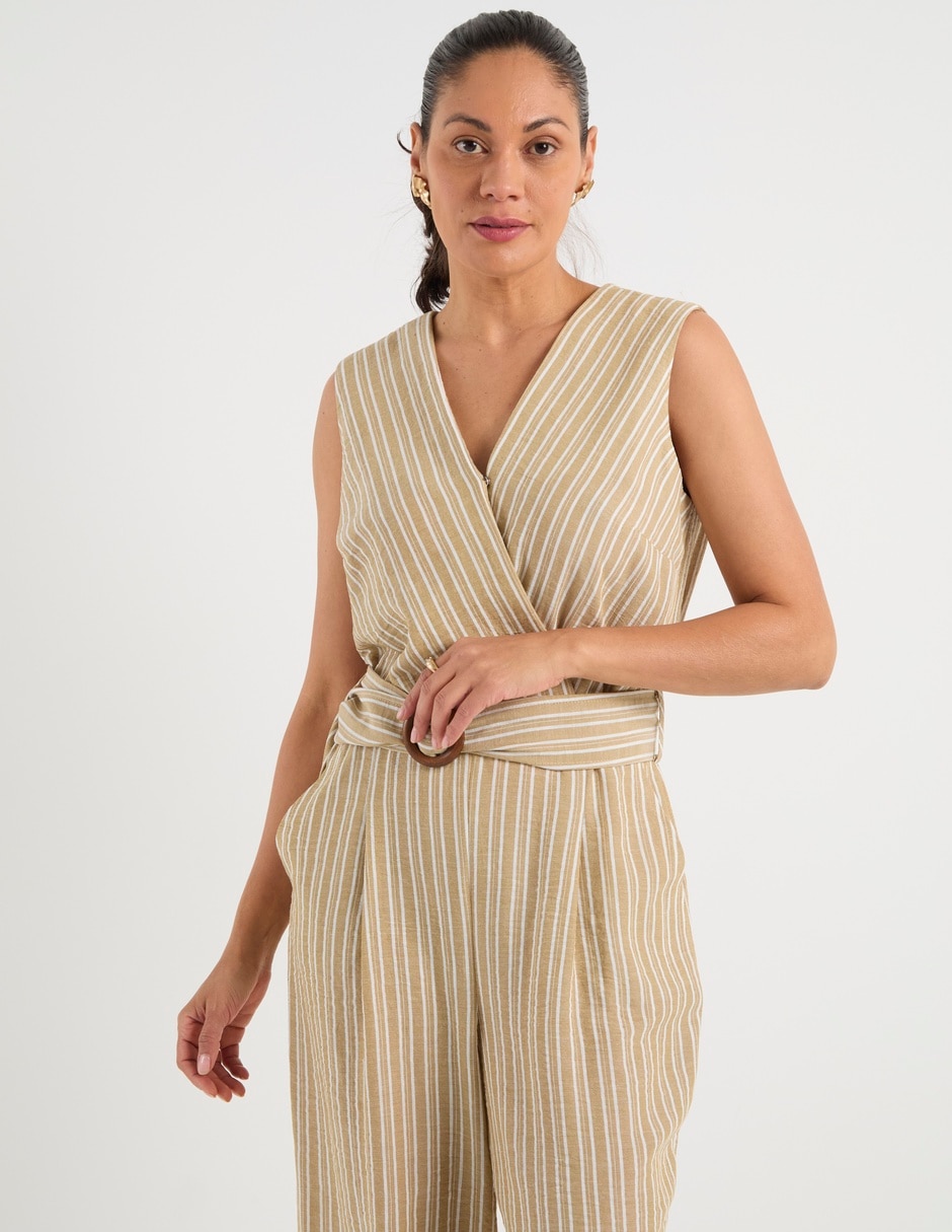 Jumpsuit Toscano casual estampado a rayas para mujer