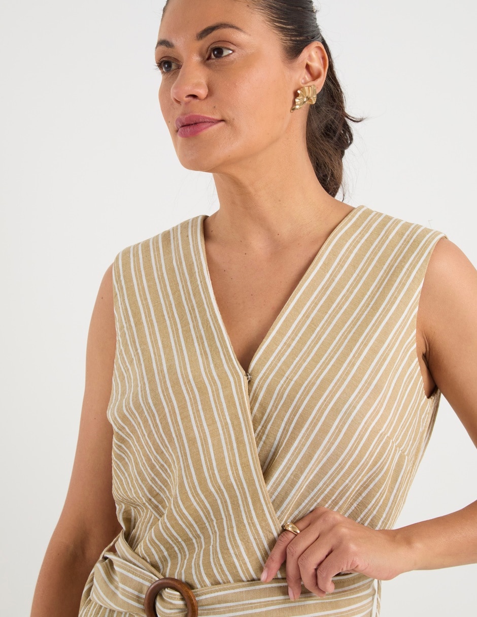 Jumpsuit Toscano casual estampado a rayas para mujer
