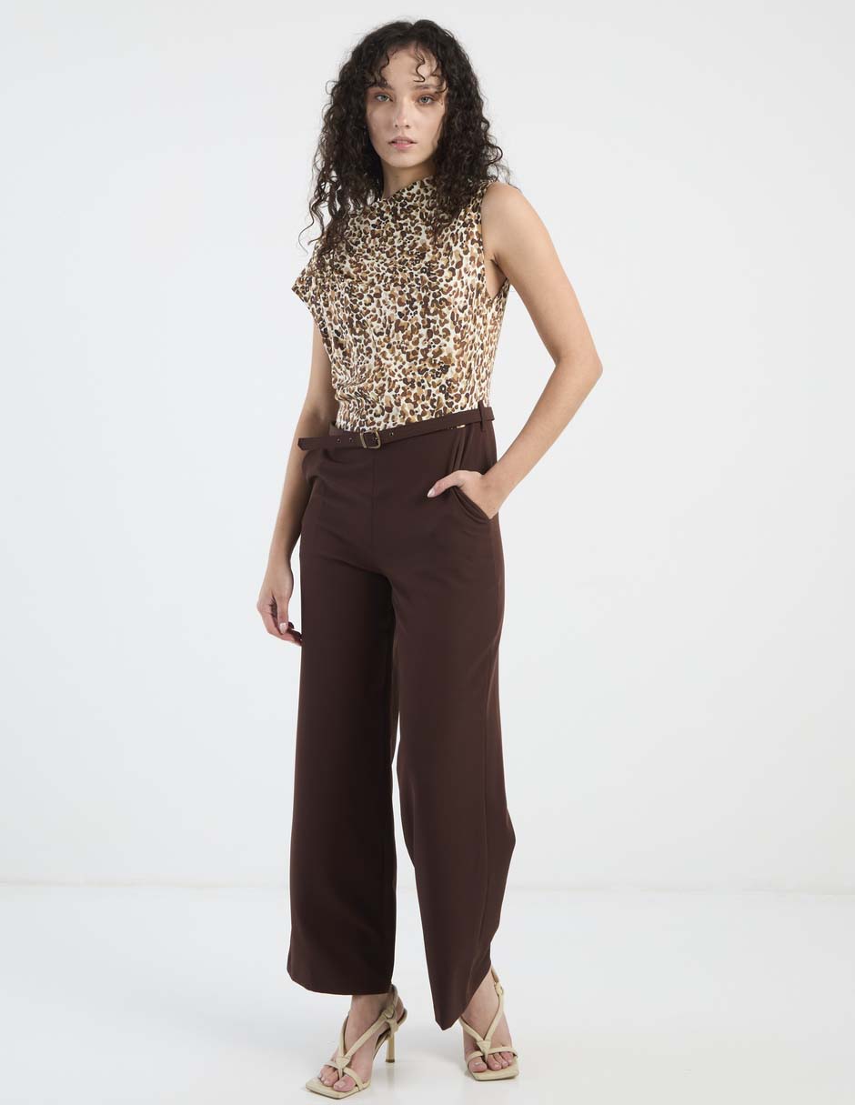 Jumpsuit Rue de la Paix casual estampado animal print para mujer