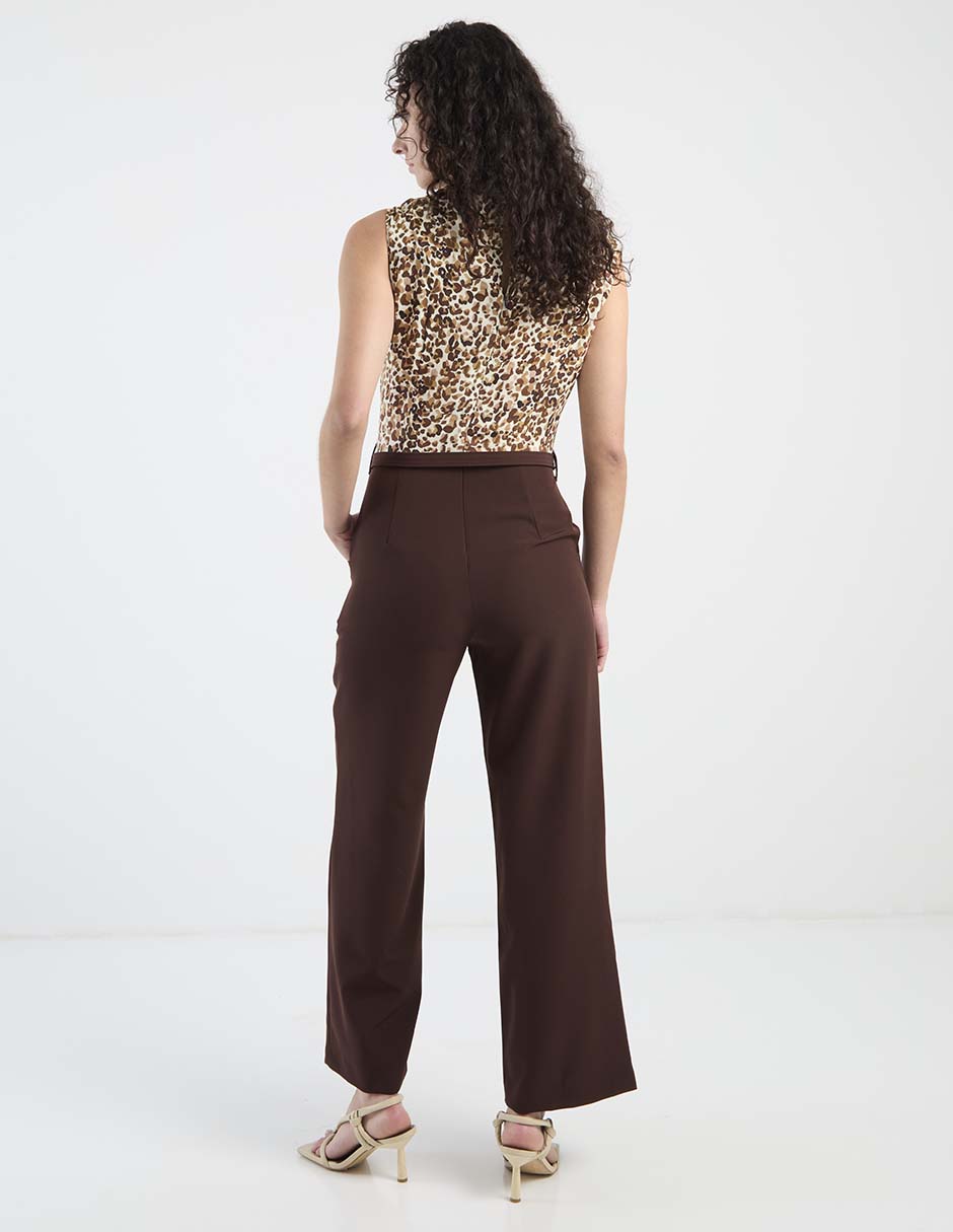 Jumpsuit Rue de la Paix casual estampado animal print para mujer