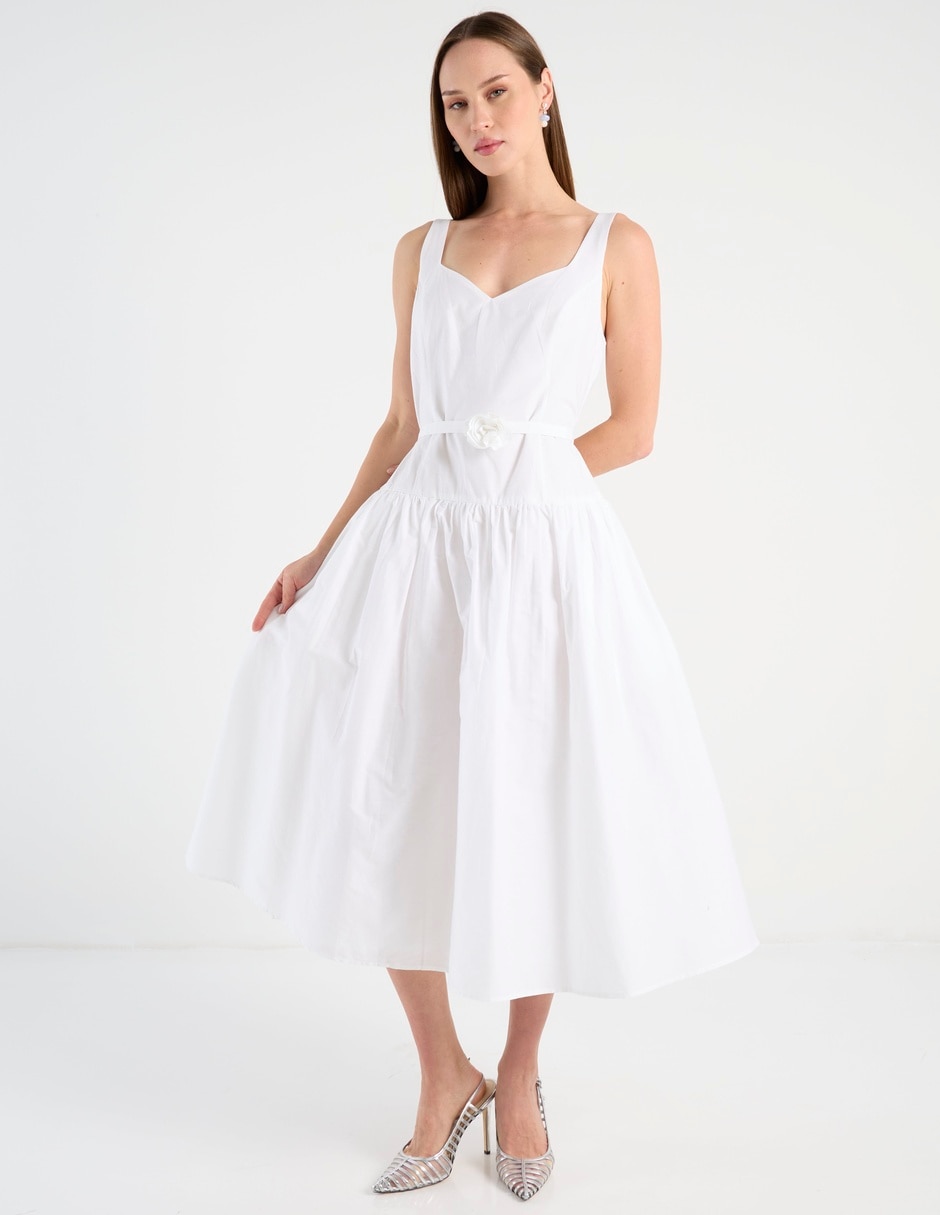 Vestido midi casual Karl Lagerfeld Paris para mujer