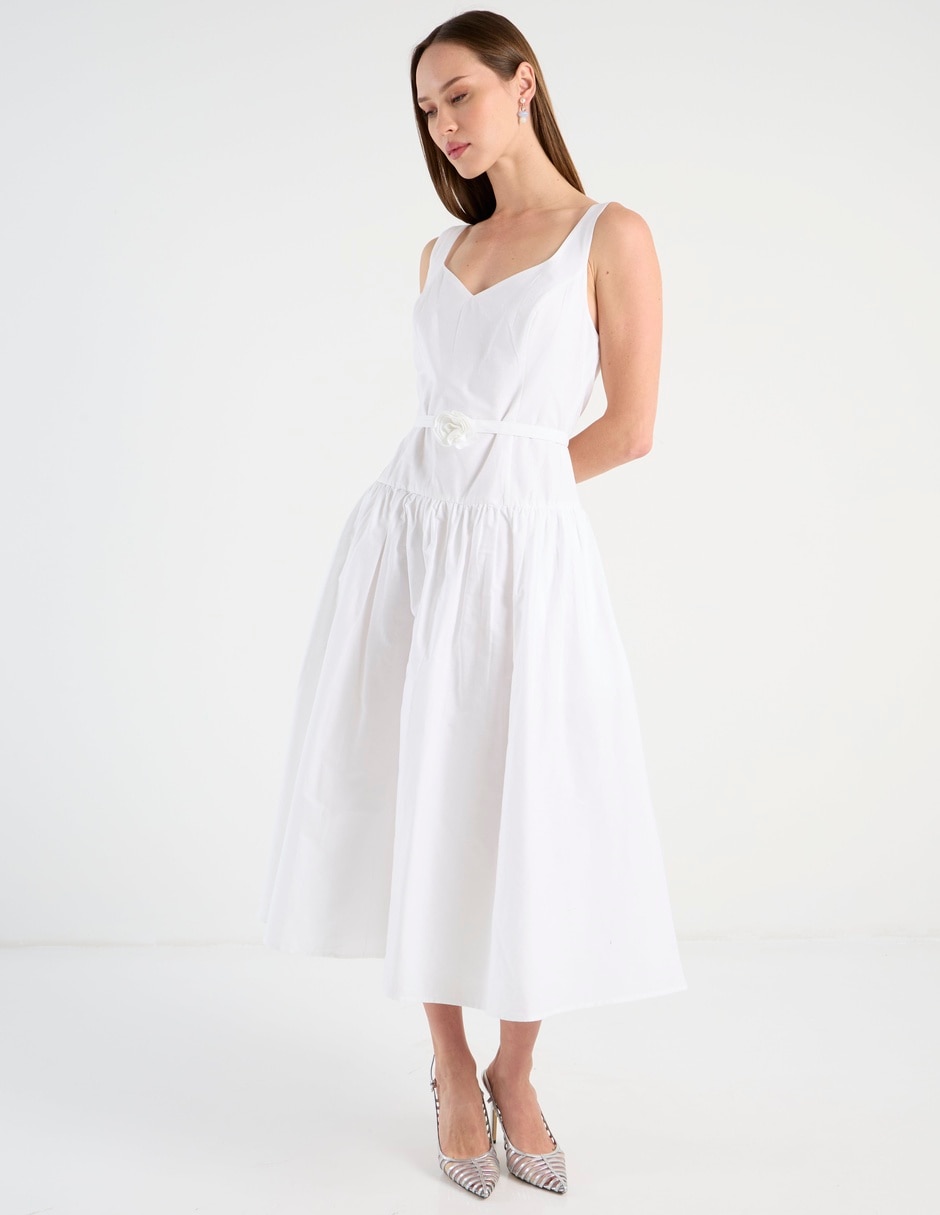 Vestido midi casual Karl Lagerfeld Paris para mujer