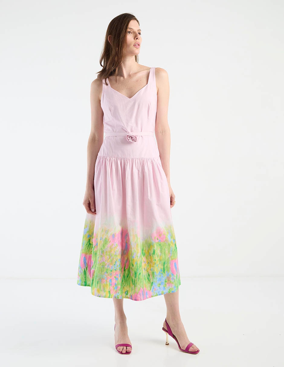Vestido midi casual karl lagerfeld paris para mujer