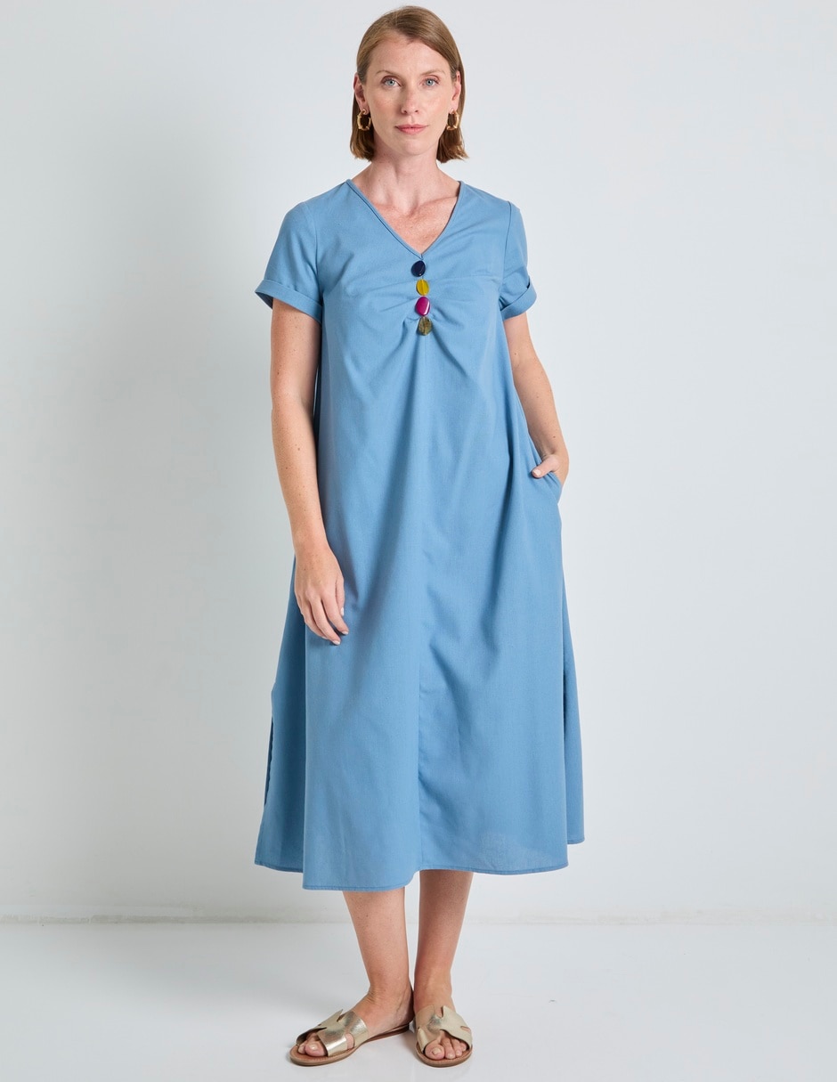 Vestido midi casual para mujer Vestido midi casual para mujer