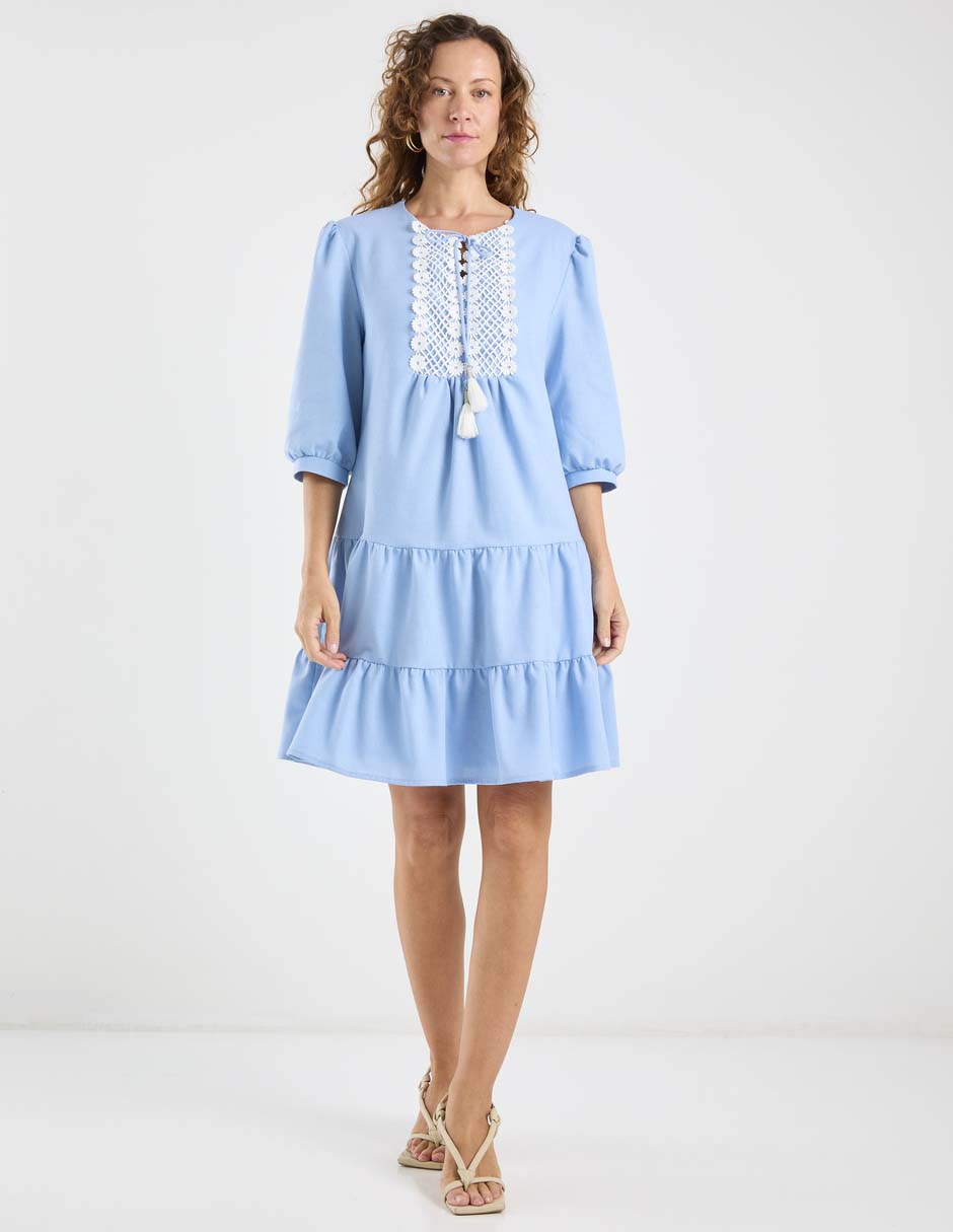 Vestido arriba rodilla casual para mujer 5