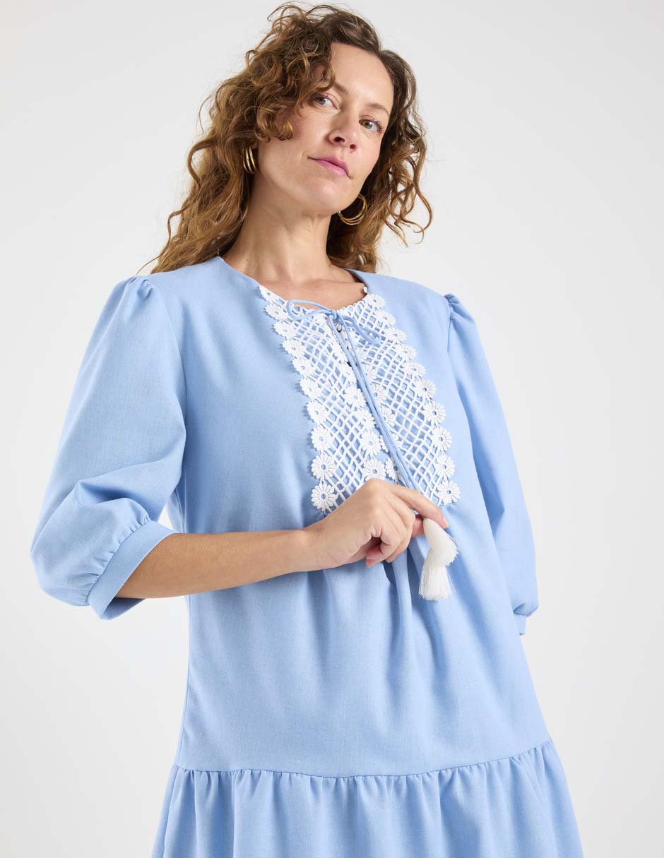 Vestido arriba rodilla casual para mujer 2