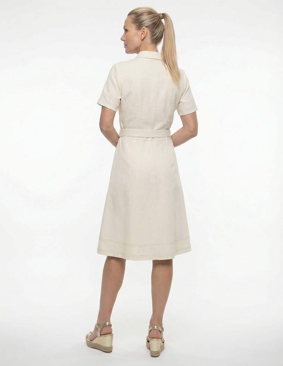 Vestido midi casual Karen Olivier para mujer