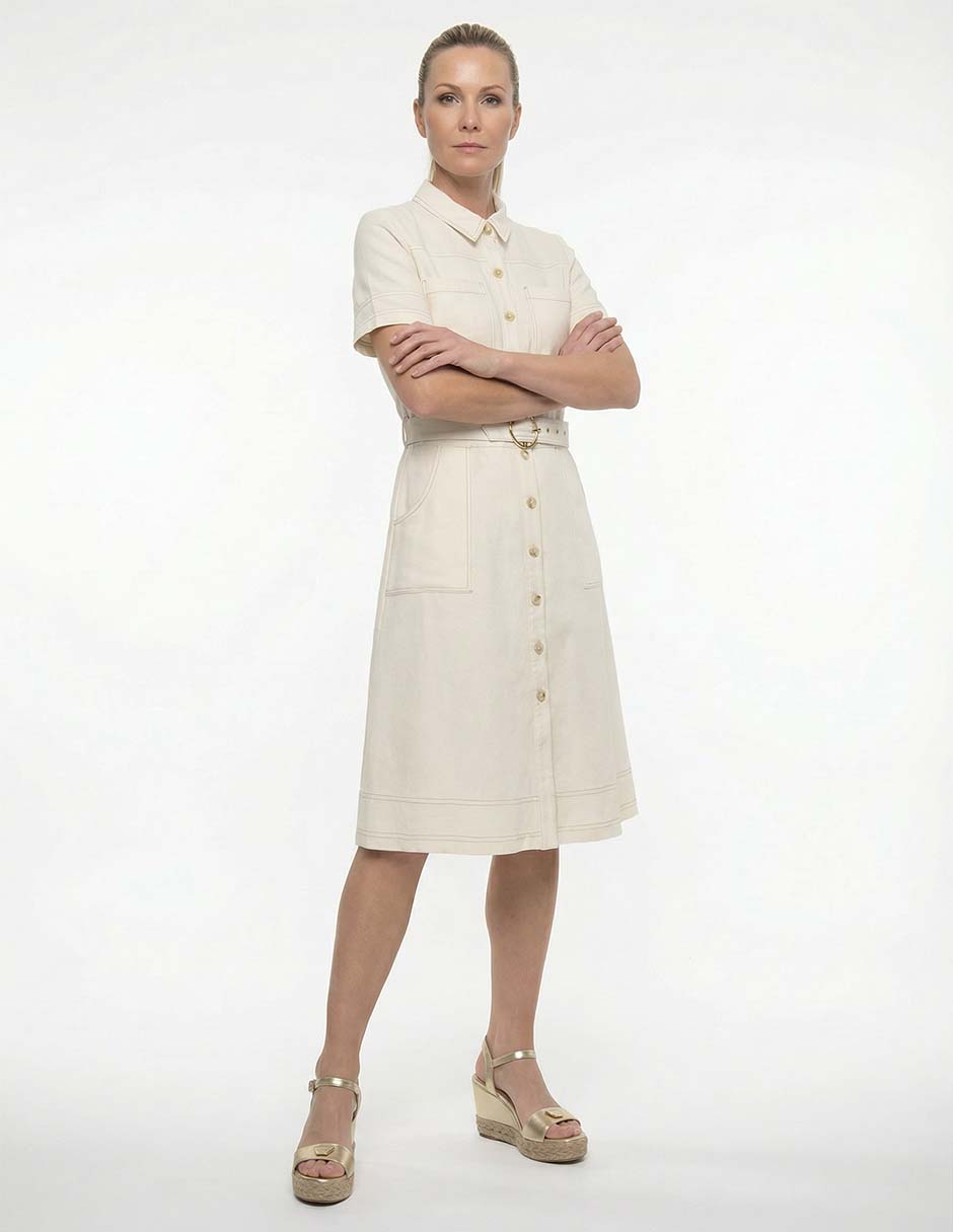 Vestido midi casual Karen Olivier para mujer