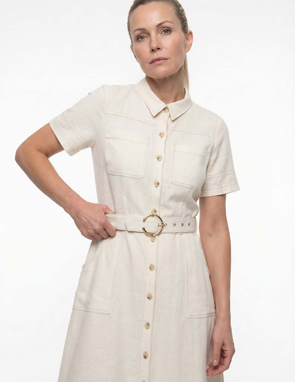 Vestido midi casual Karen Olivier para mujer