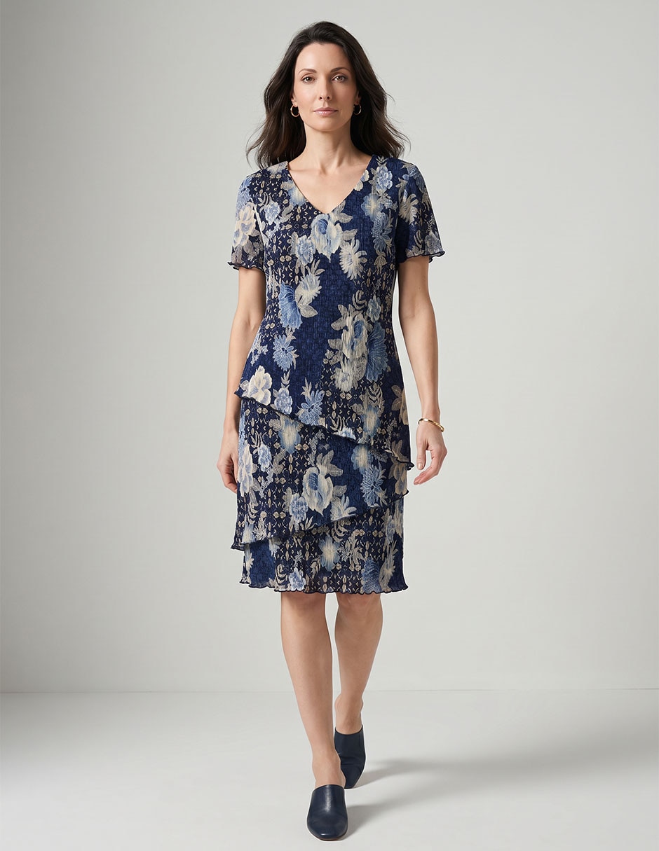 Vestido a la rodilla casual para mujer