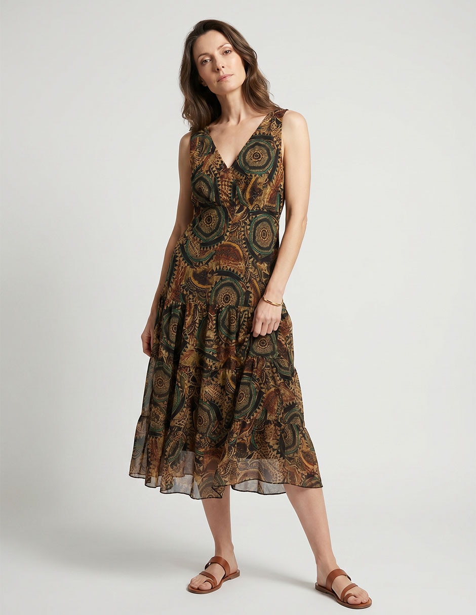 Vestido midi casual para mujer Vestido midi casual para mujer