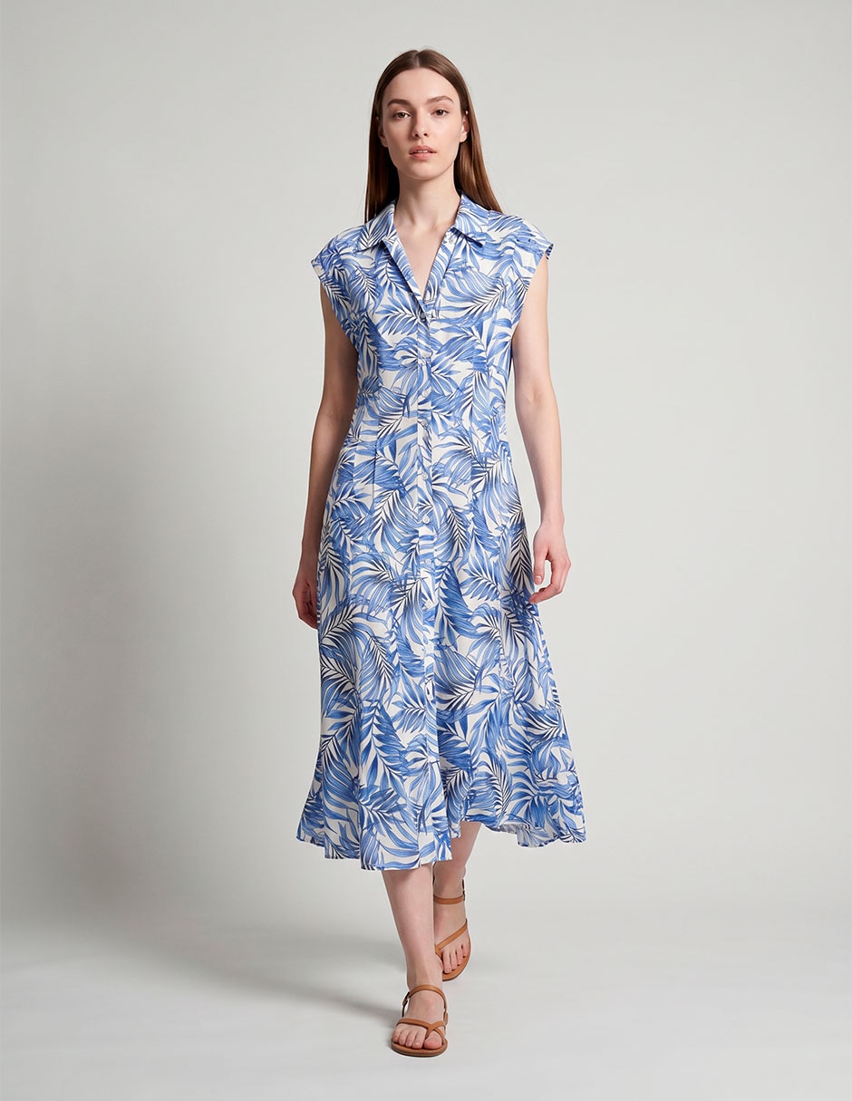 Vestido midi casual Hilfiger para mujer Vestido midi casual Hilfiger para mujer