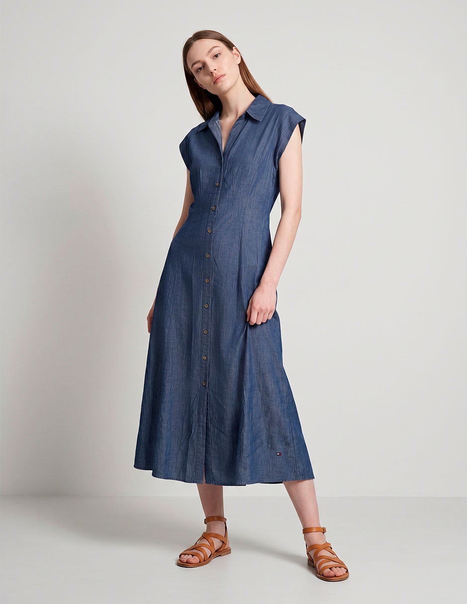 Vestido abajo de la rodilla casual para mujer Vestido abajo de la rodilla casual para mujer