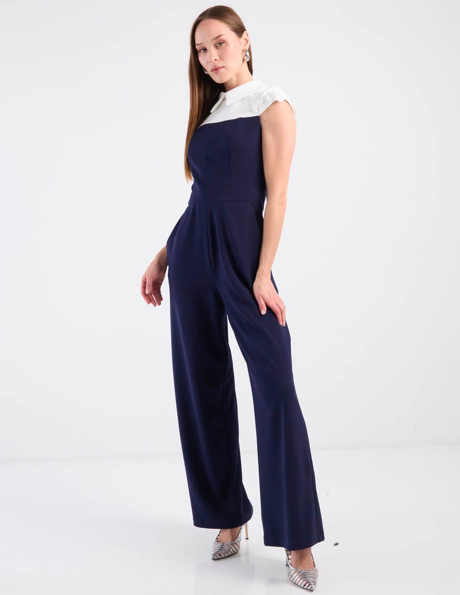 Jumpsuit formal estampado bloques de color para mujer 2