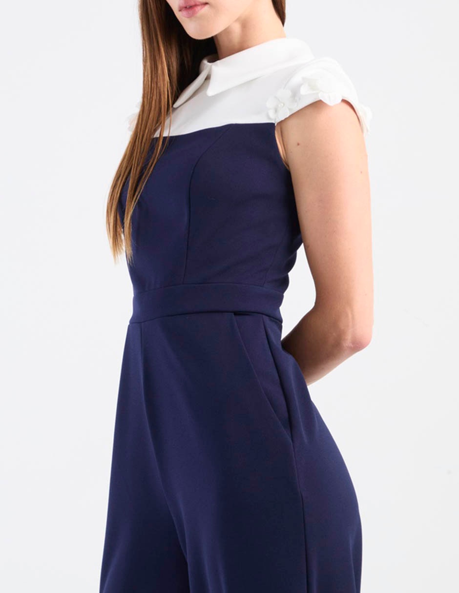 Jumpsuit rue de la paix formal estampado bloques de color para mujer