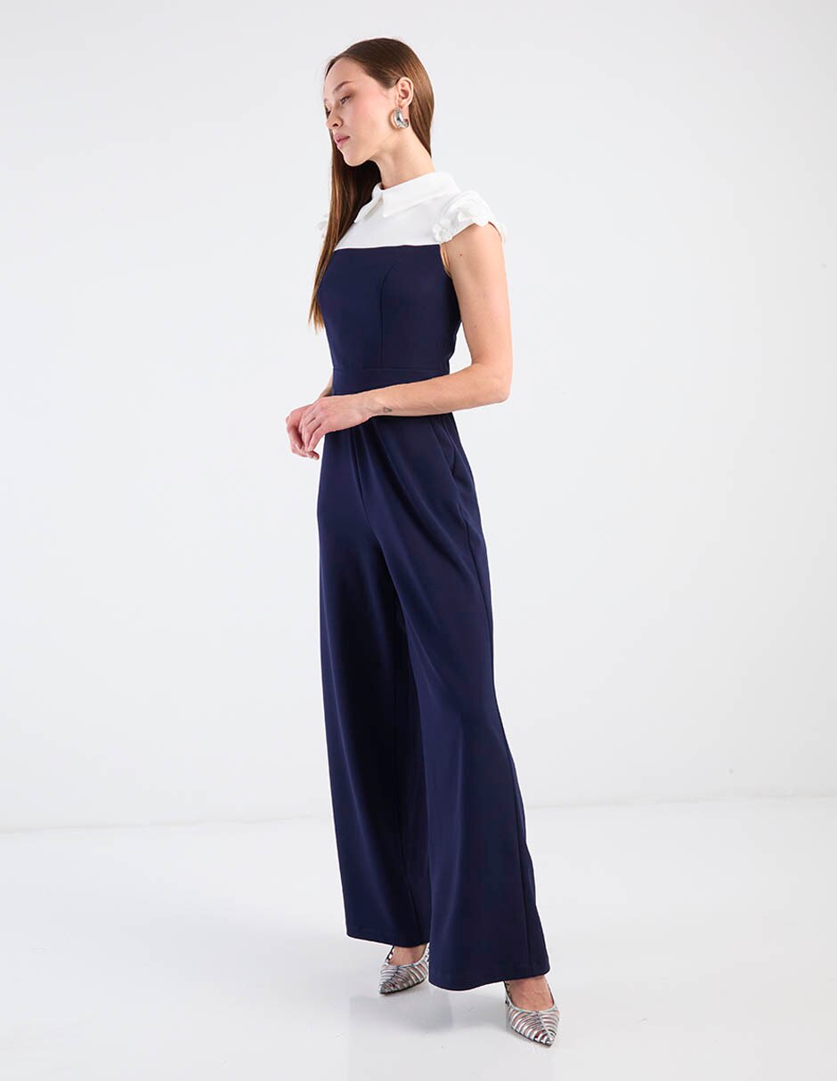Jumpsuit formal estampado bloques de color para mujer