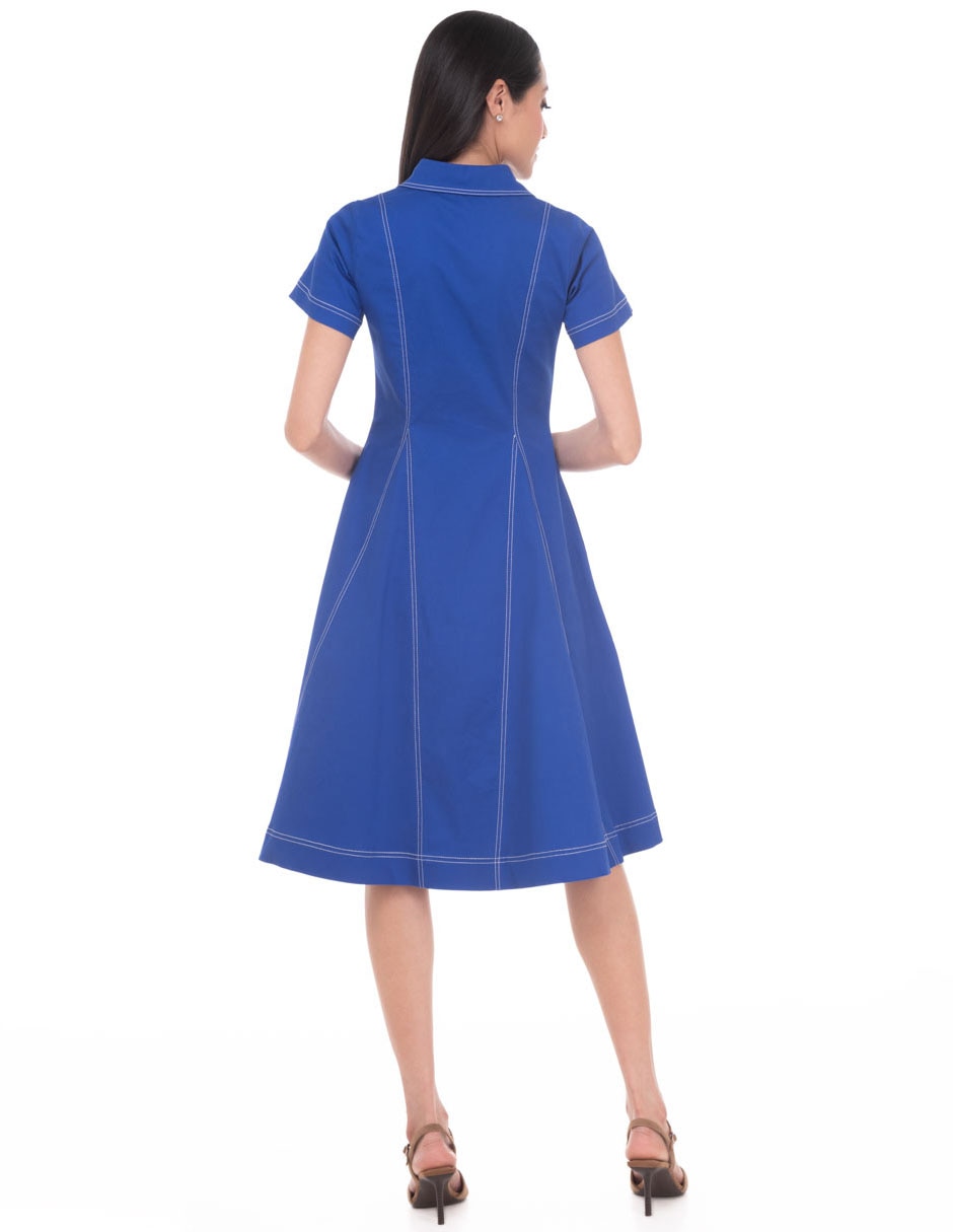 Vestido midi casual sarah bustani abril "para mujer" 2