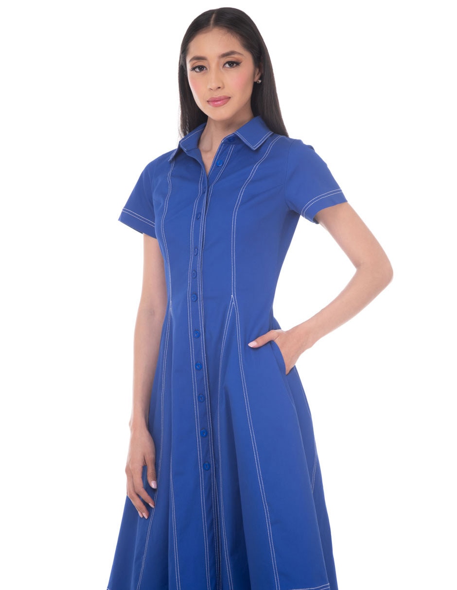 Vestido midi casual sarah bustani abril "para mujer" 3