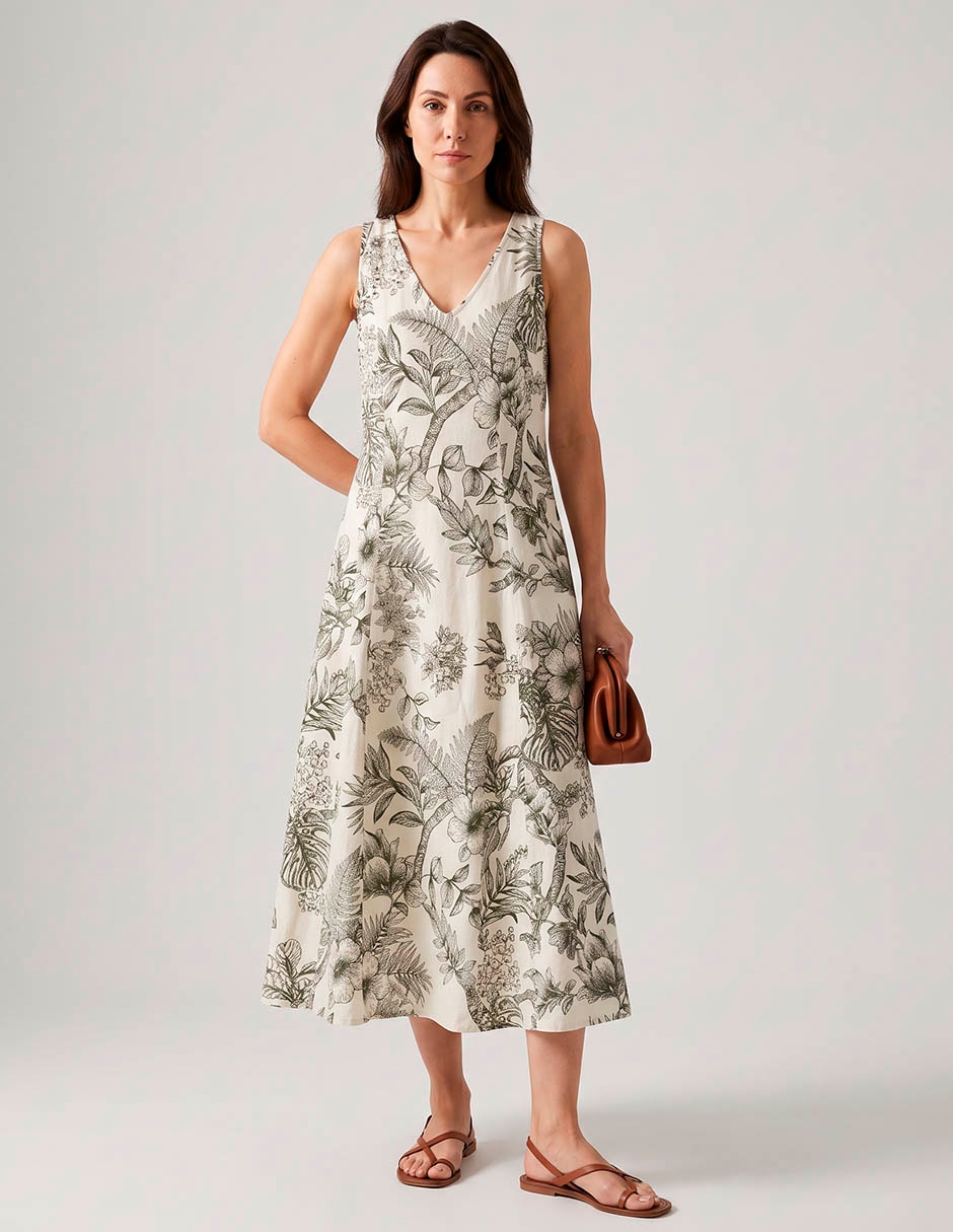 Vestido midi casual para mujer Vestido midi casual para mujer