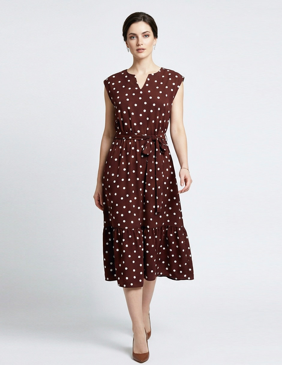 Vestido midi casual rimini para mujer