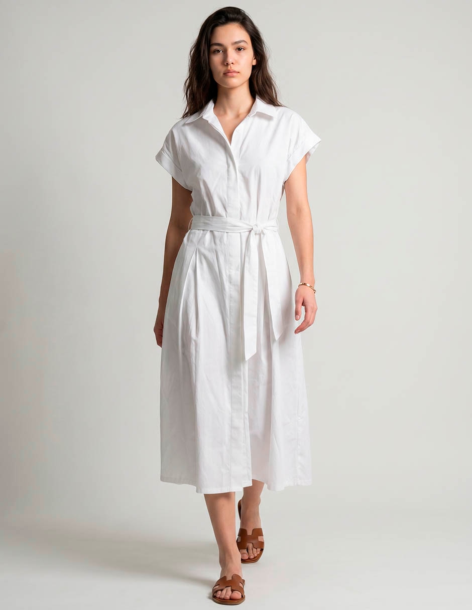 Vestido midi casual calvin klein para mujer