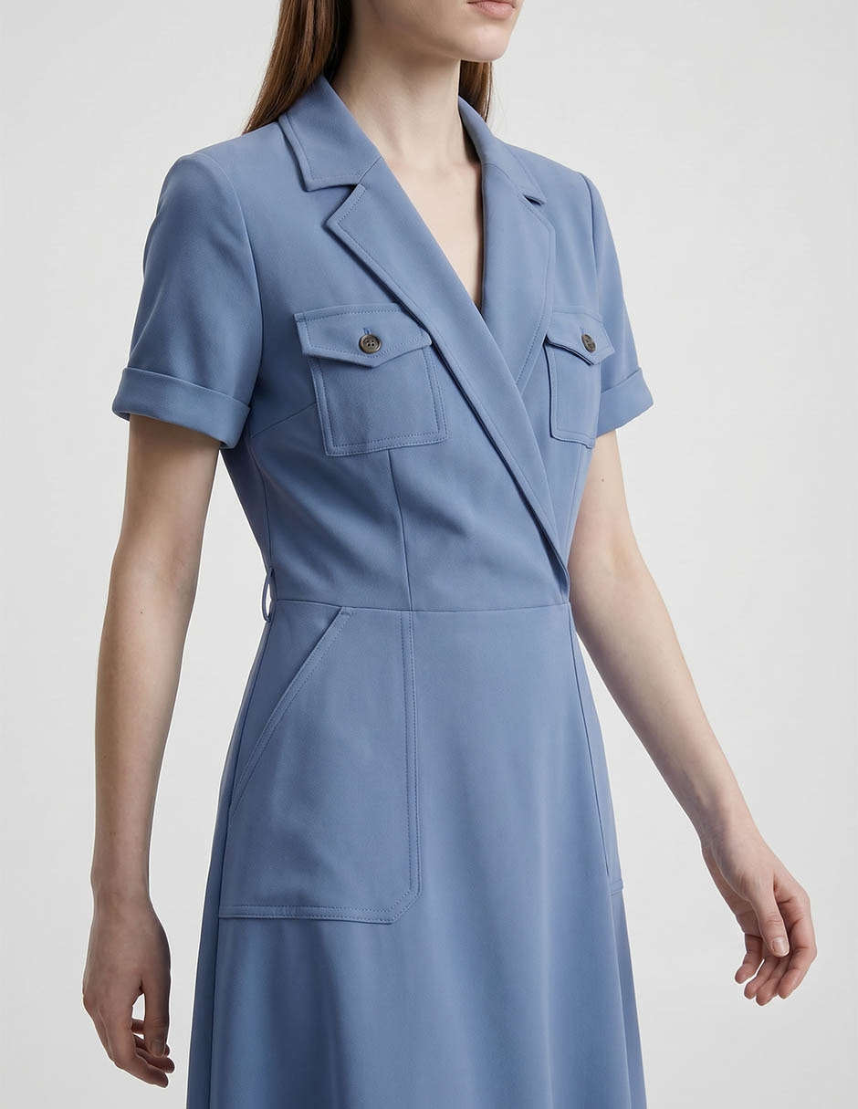 Vestido midi casual calvin klein para mujer