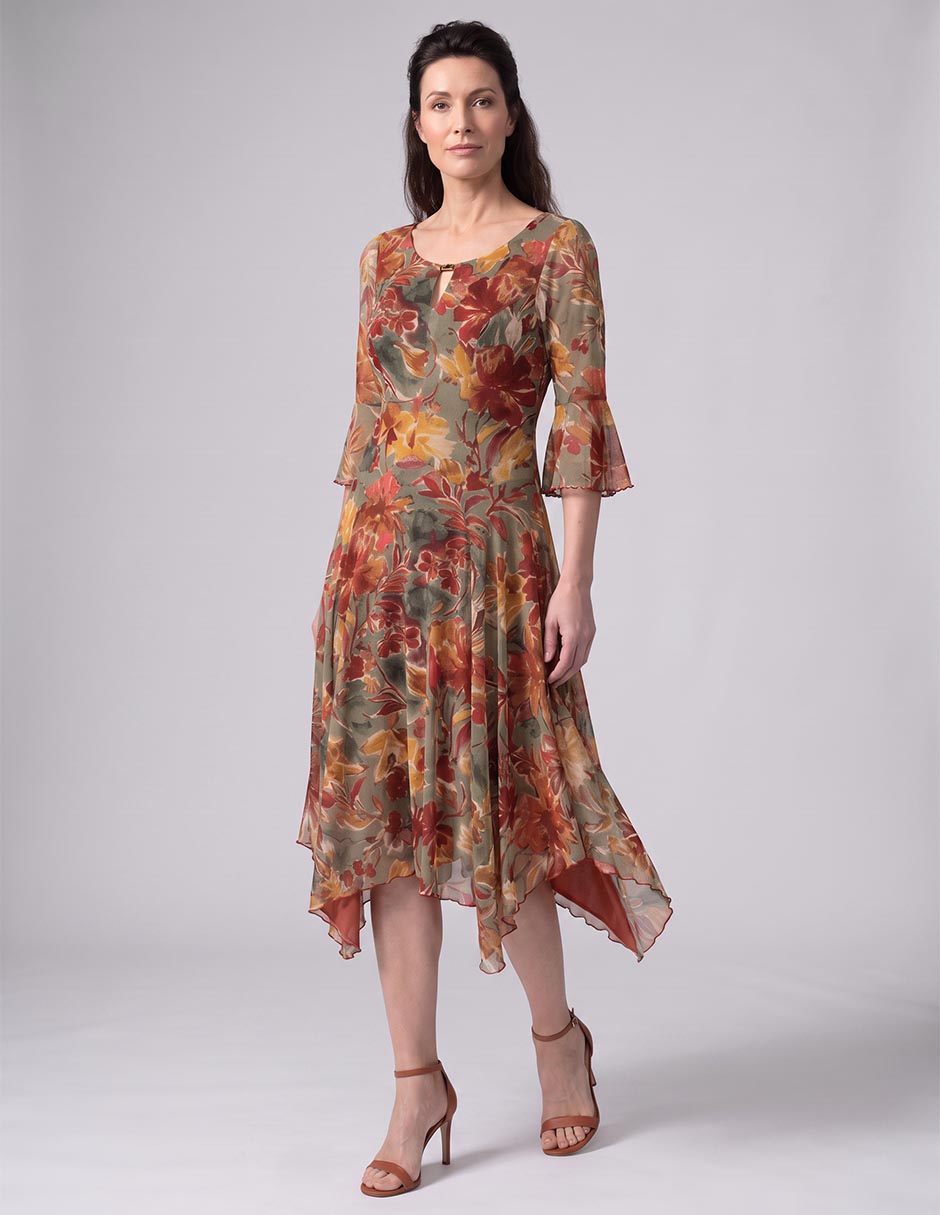 Vestido arriba rodilla casual para mujer 2