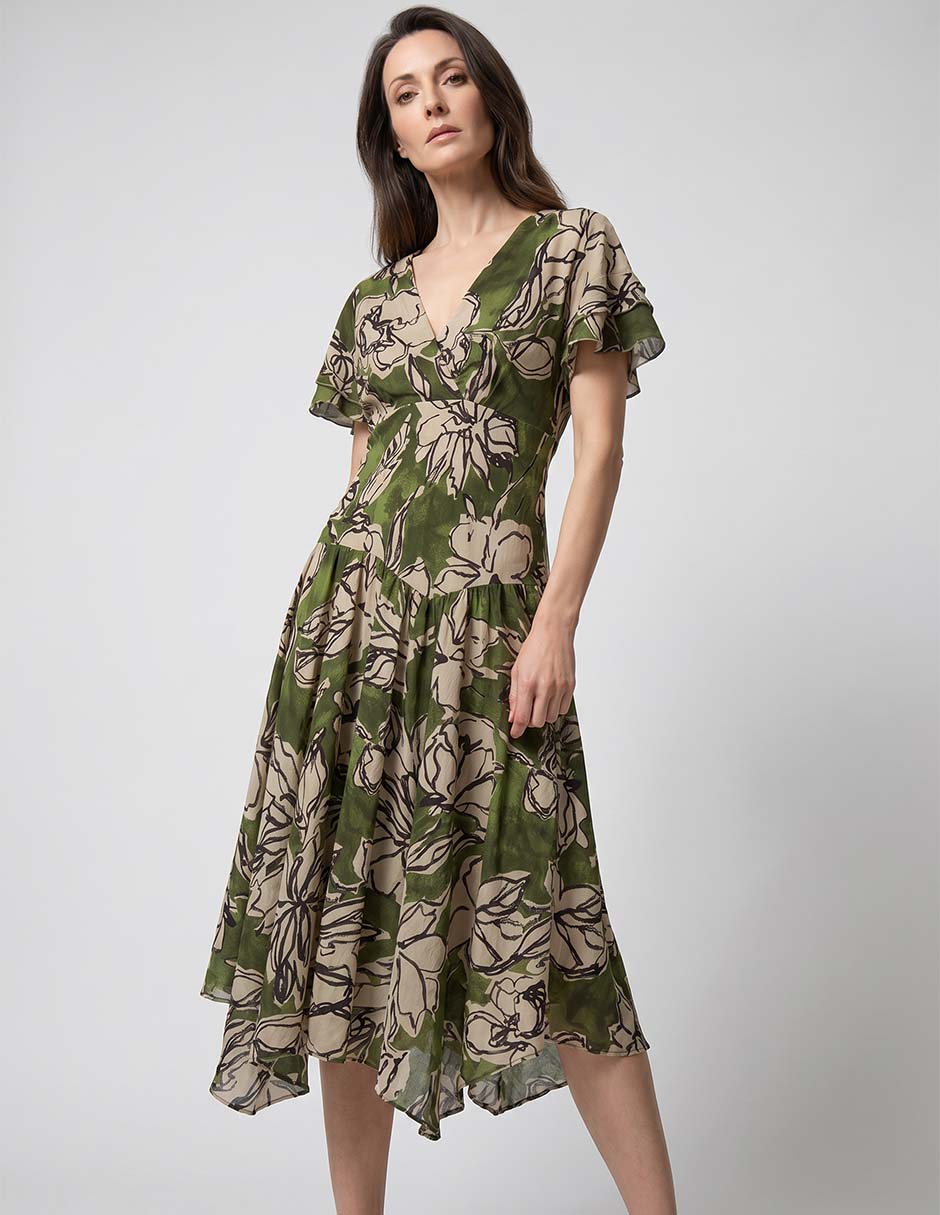 Vestido midi casual para mujer Vestido midi casual para mujer