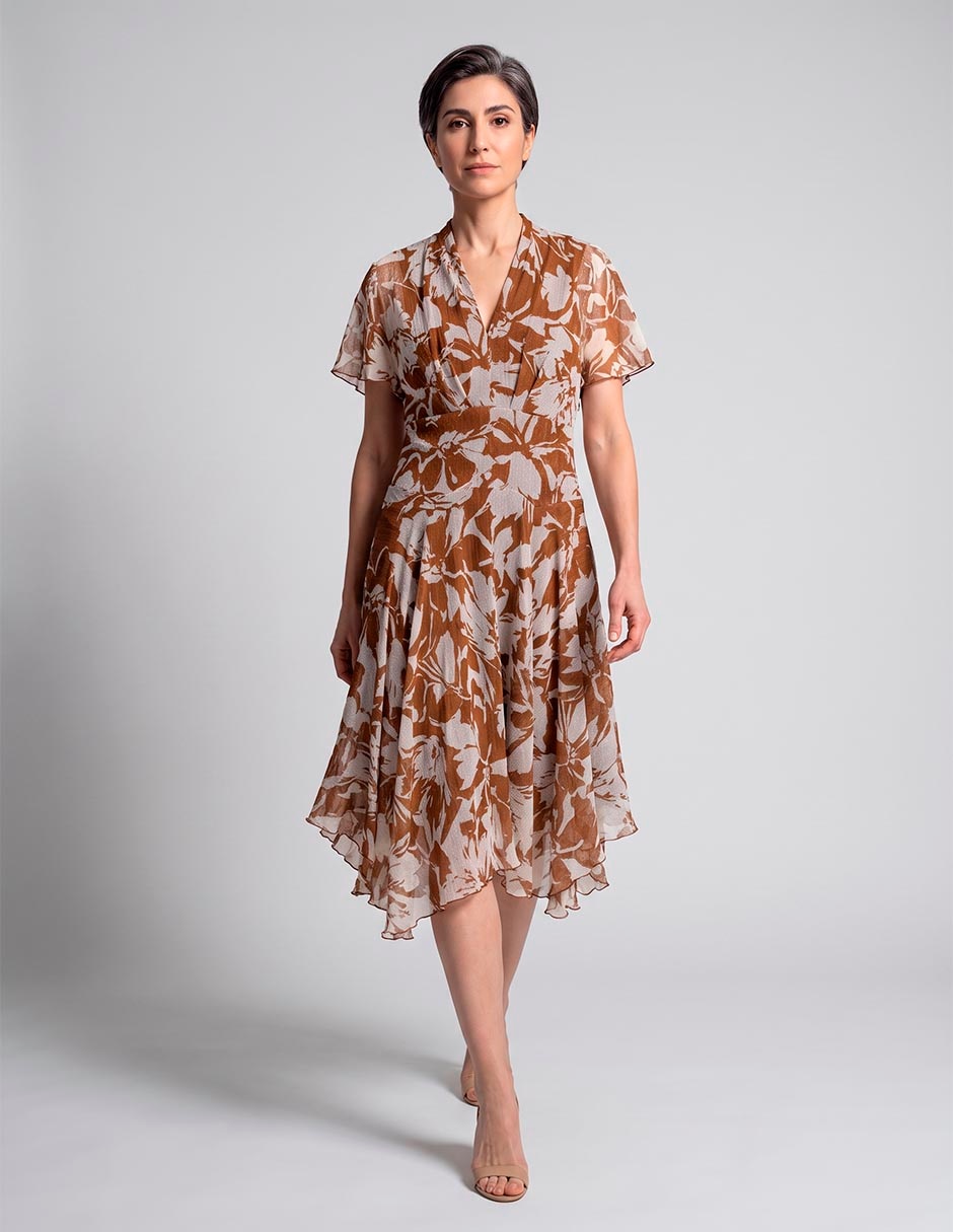 Vestido arriba rodilla casual para mujer 3