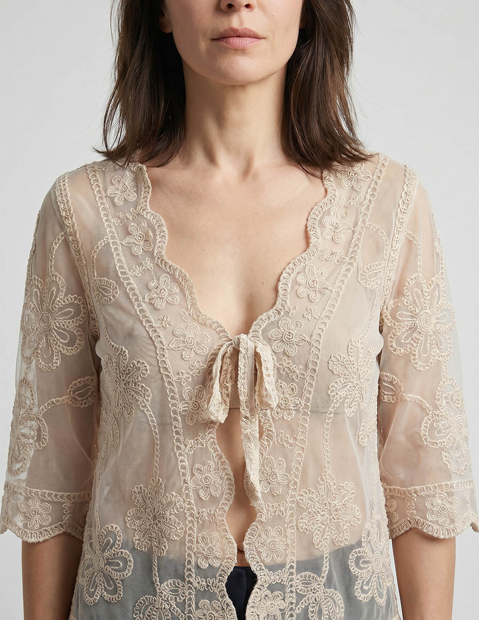 Suéter cuello chal para mujer 3